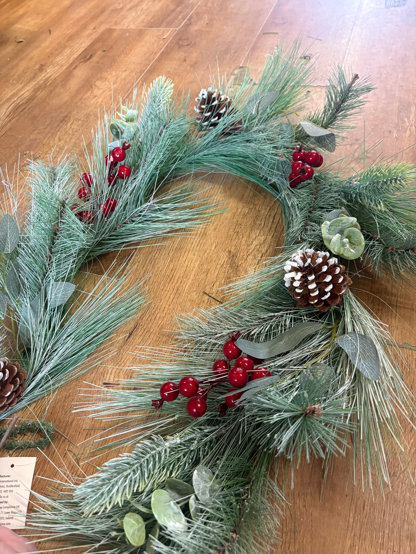 120cm frosted cone garland