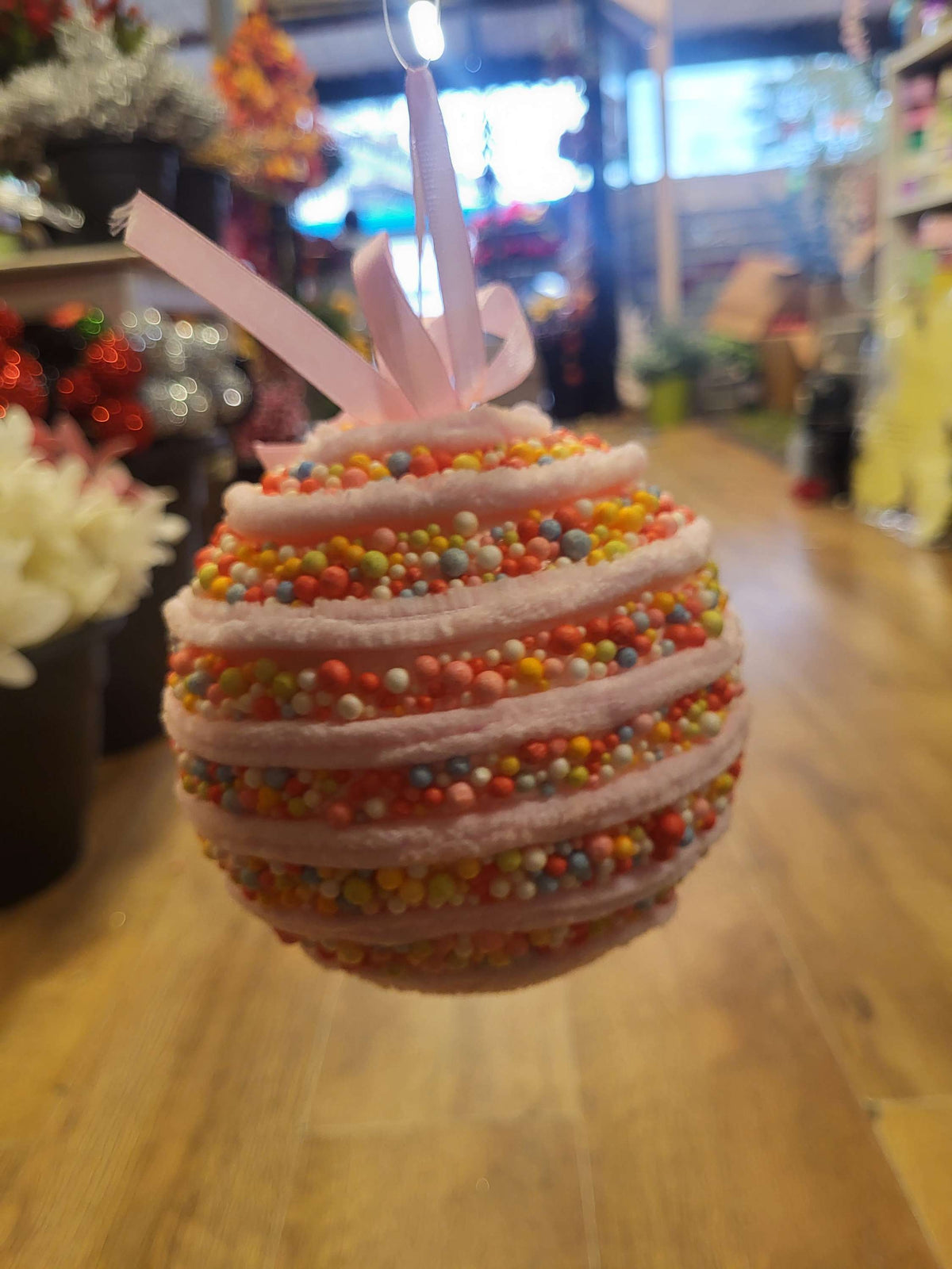 Small sprinkled hanging candy bauble image 4