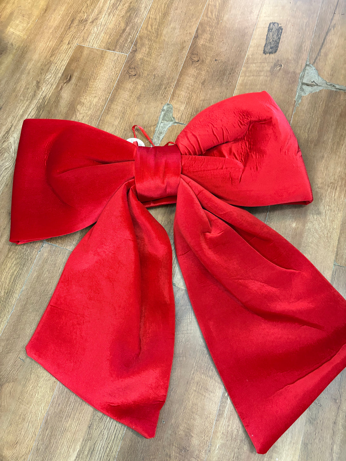 Giant 92cm Red Velvet Christmas Bow