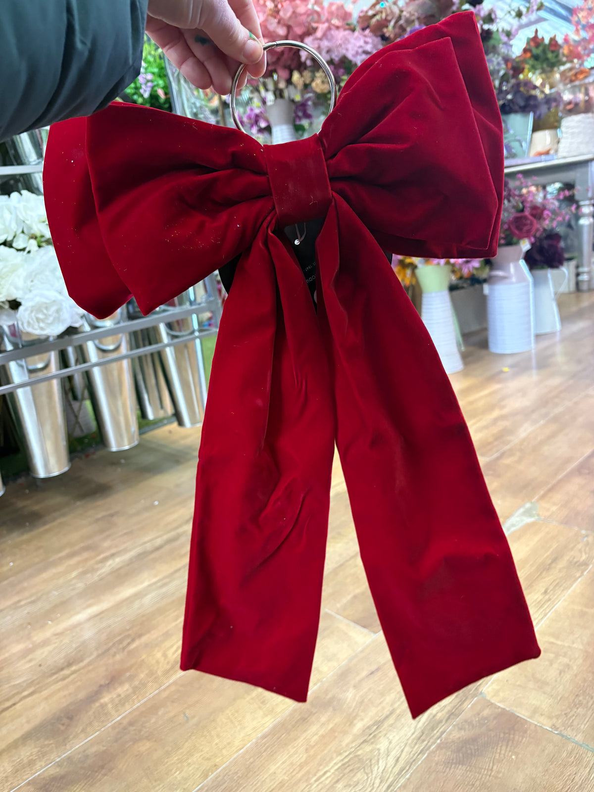 40x60cm classic red velvet bow