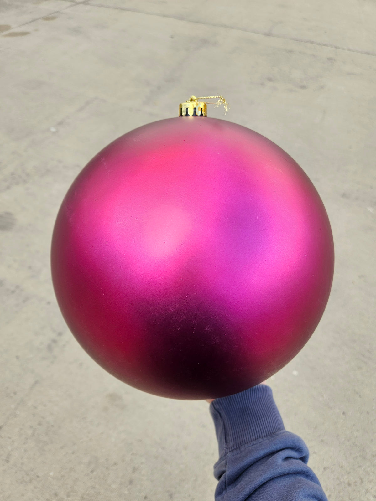 Large 25cm Matte Burgundy Christmas Bauble