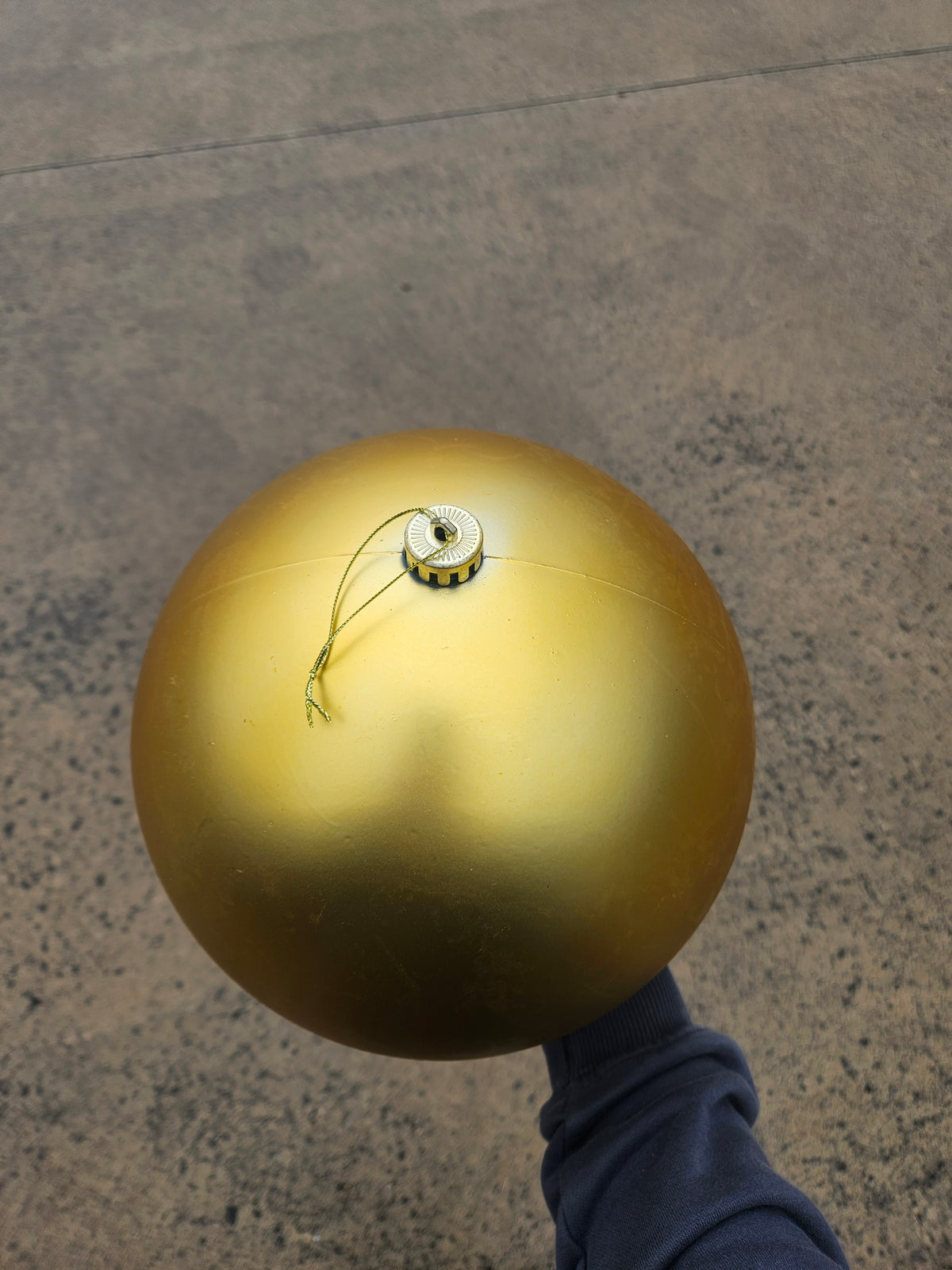 Large 25cm Matte Gold Christmas Bauble