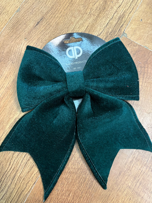 20x24cm dark green velvet Christmas bow