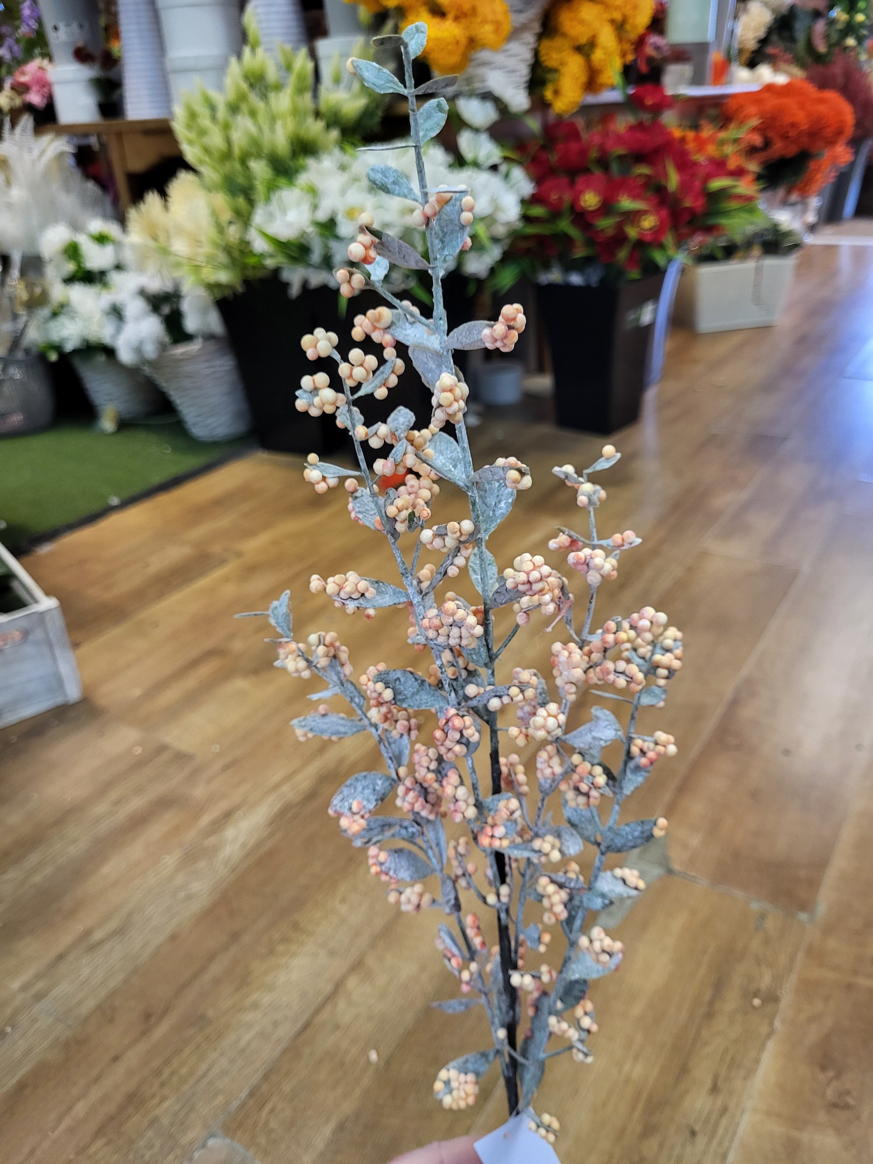 Long stem orange bubble berry spray  image 3