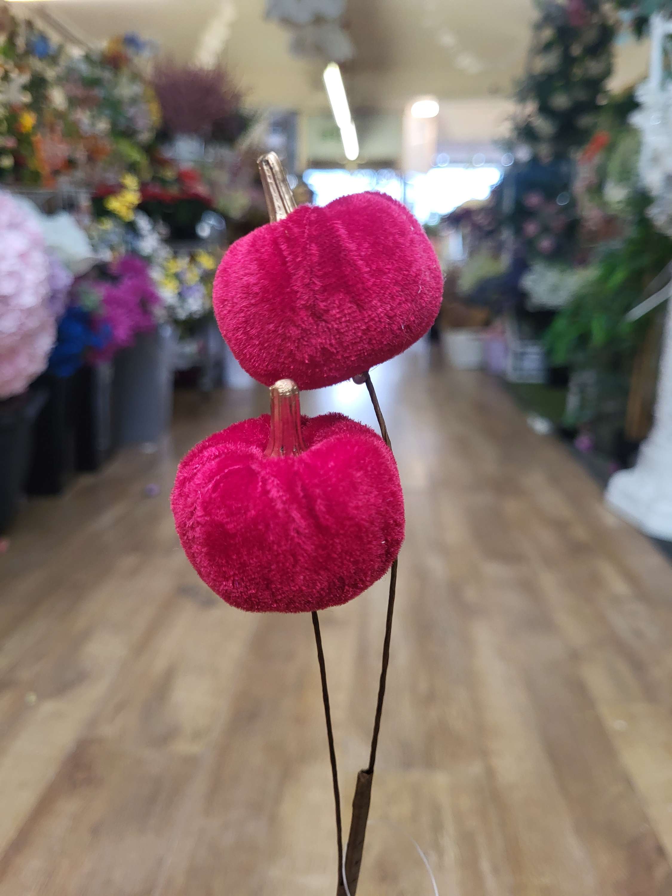 Medium length red velvet pumpkin stem image 0