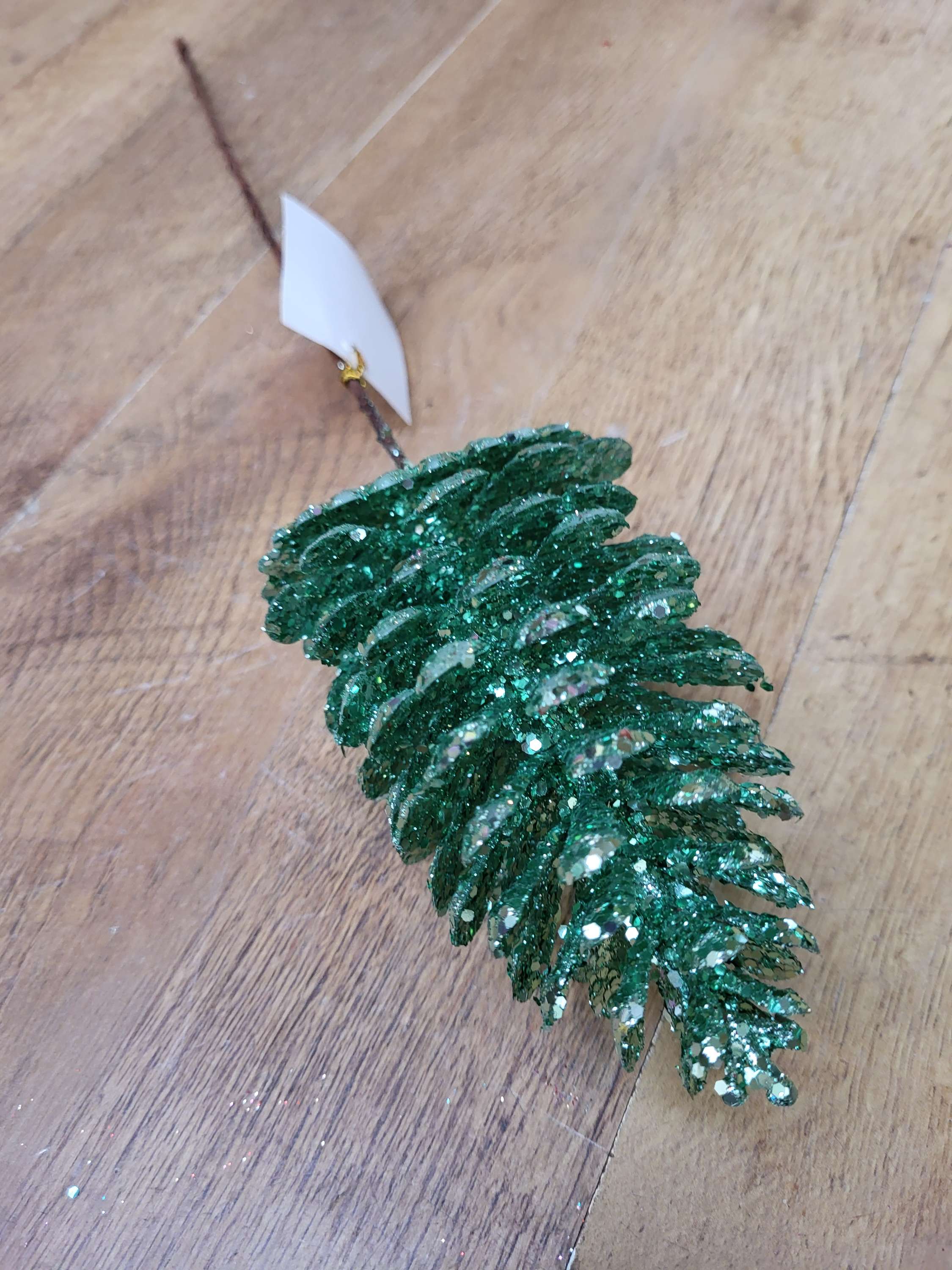 Long stem glittered pine cones - 7 colours available image 3
