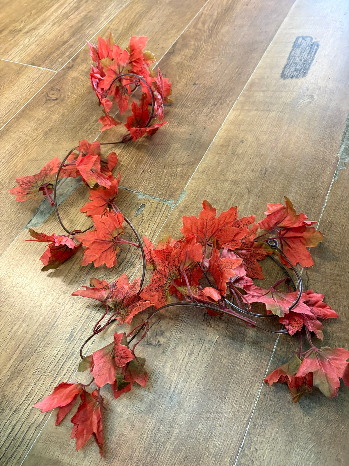 190cm orange and brown tints maple garland