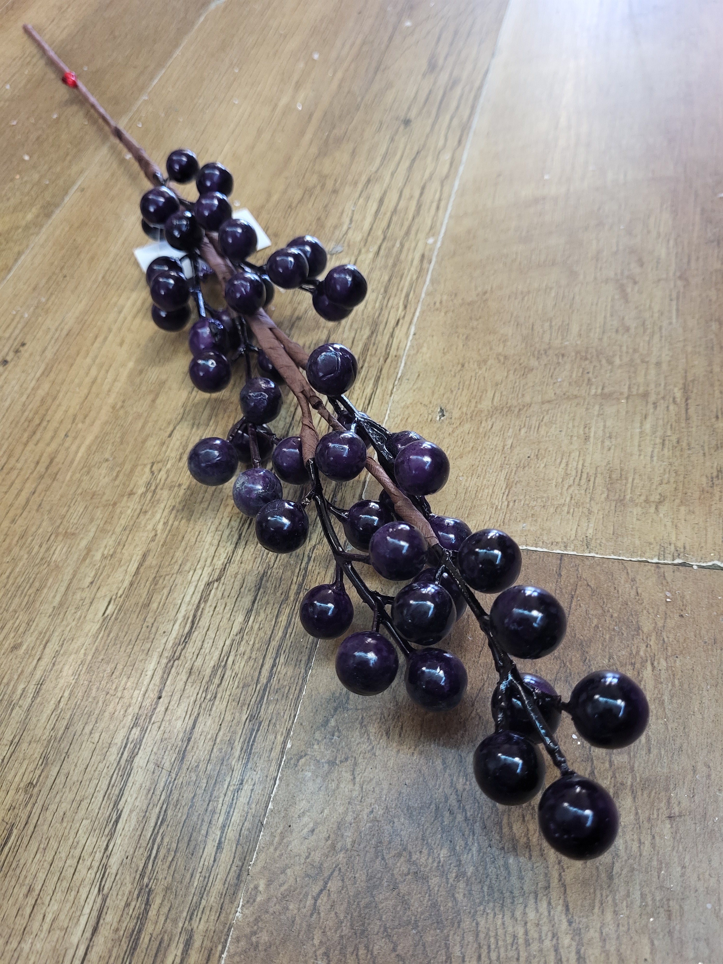 Bundle of 3 dark purple berry stems image 2