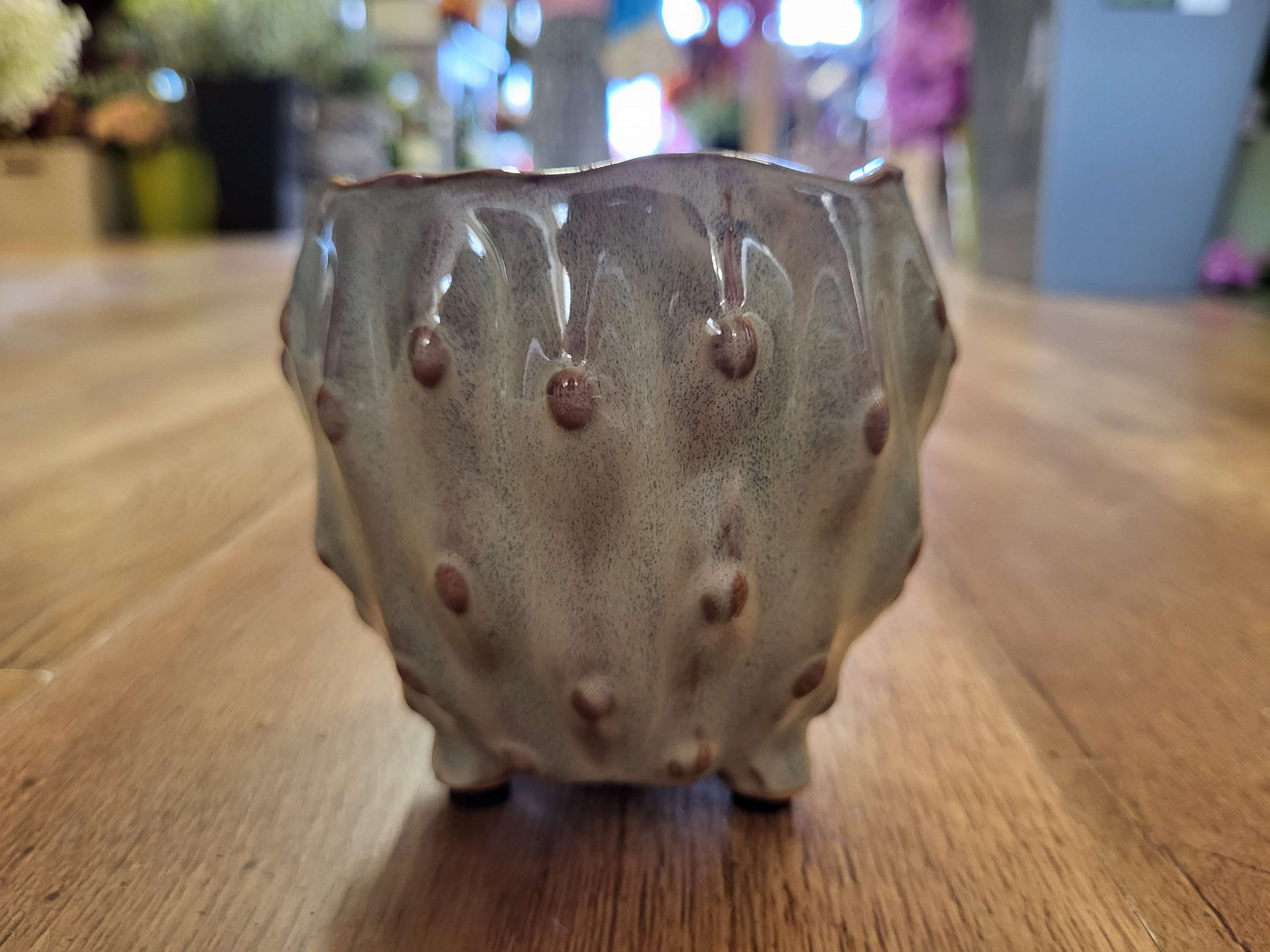 Set of 3 ceramic bobble pots - D10xH10cm image 2