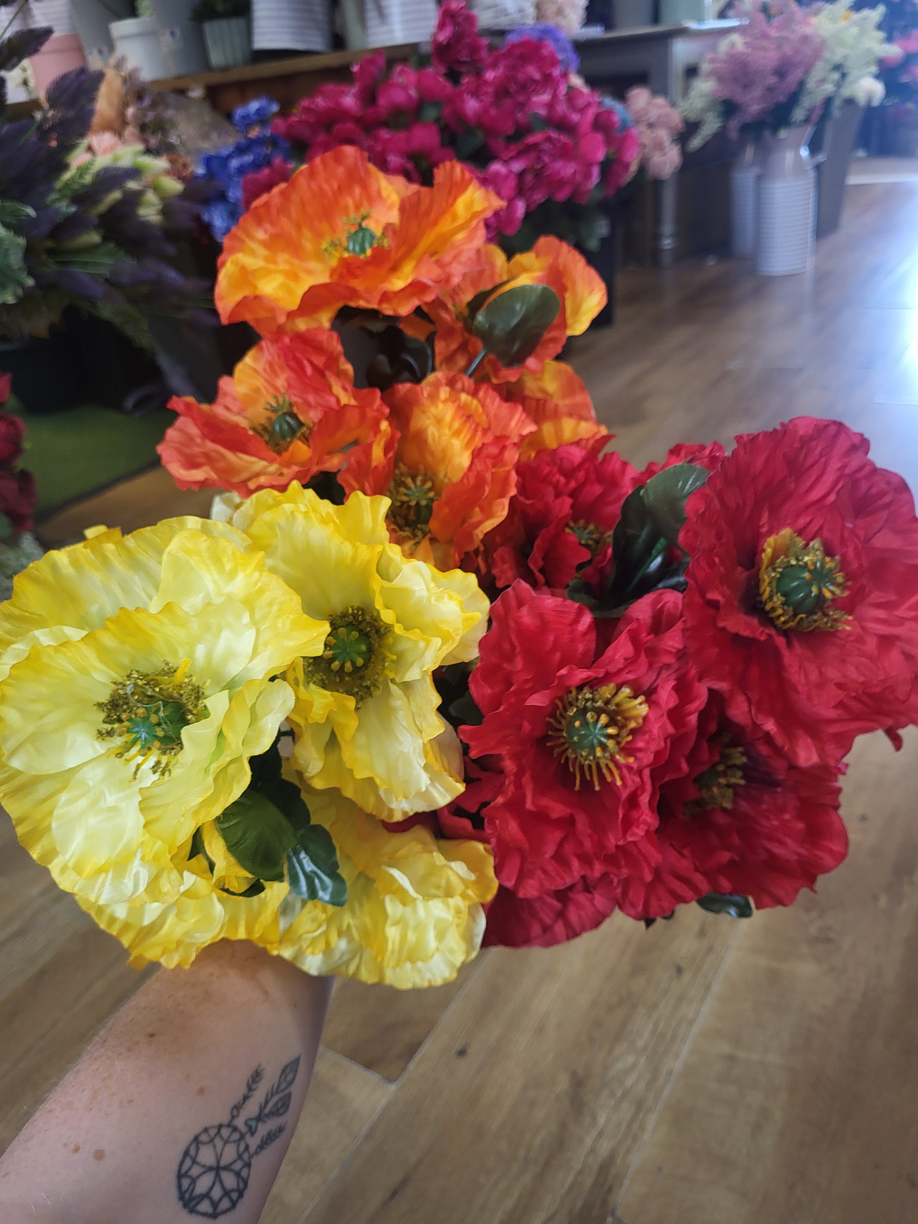 Large Wild Poppy bouquet  - 3 colours available image 1