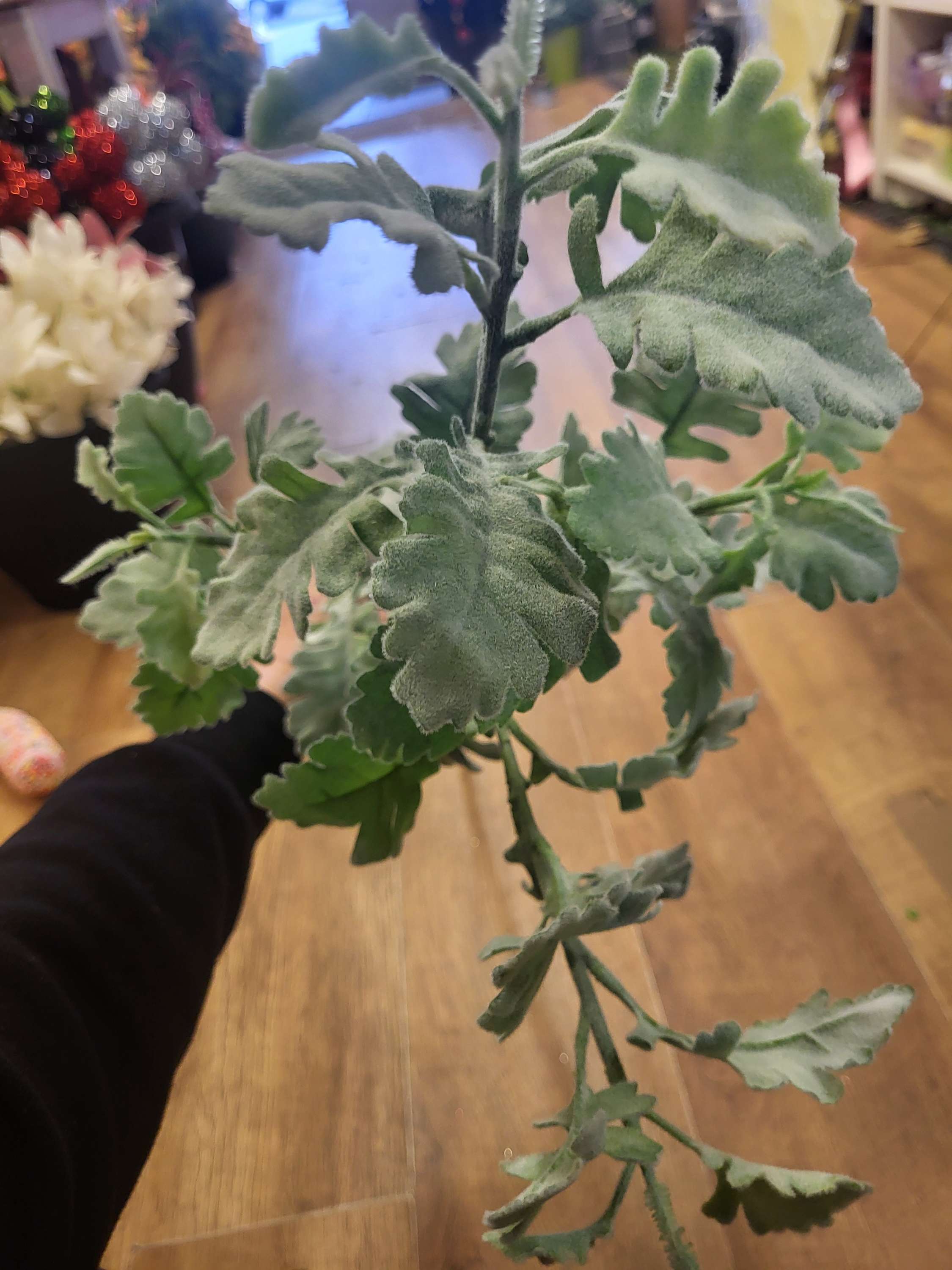 Approx 105cm flocked winter foliage image 5