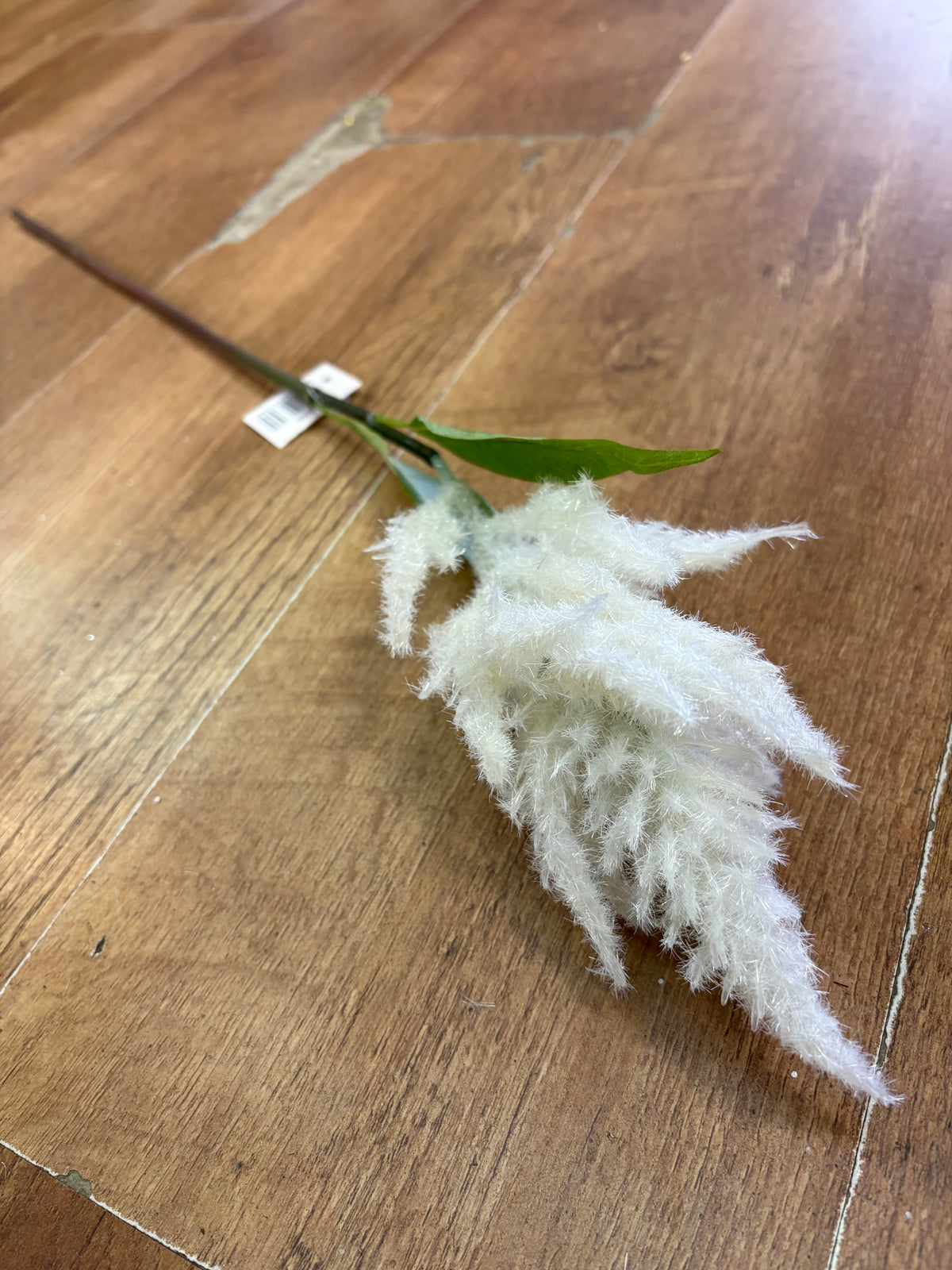 Long stem white flocked astilbe