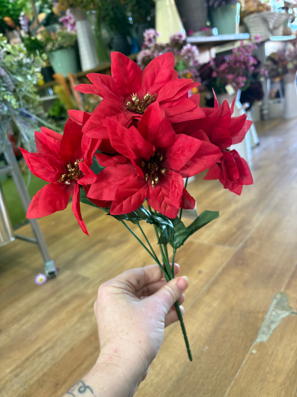 Poinsettia bunch - 3 colours available