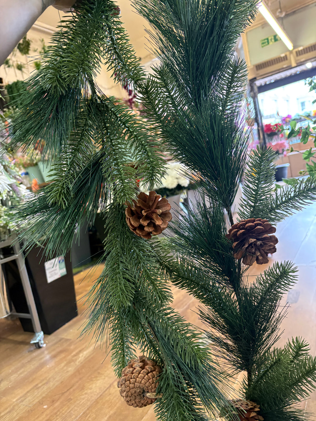 180cm pine and spruce with cones garland