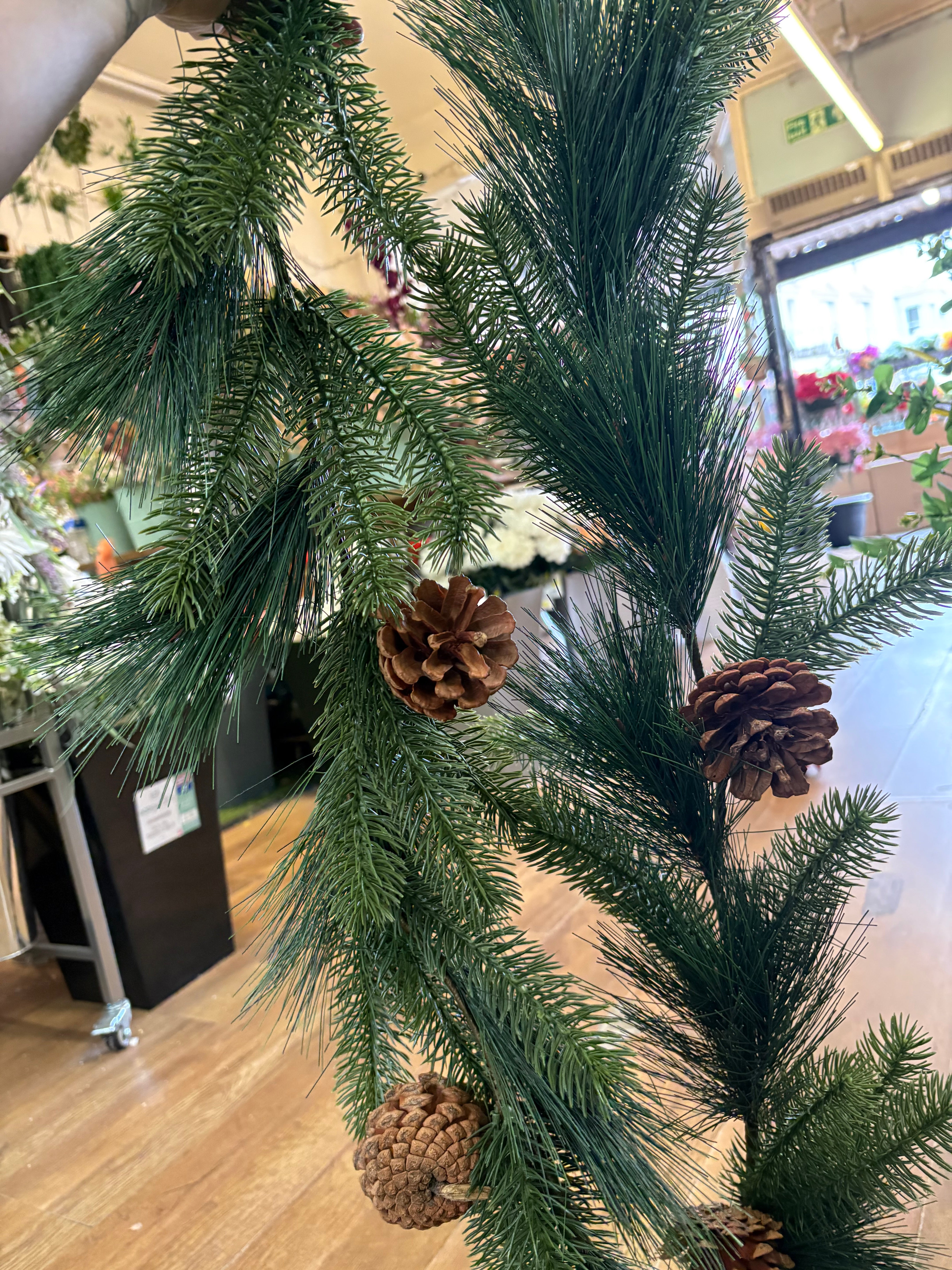 180cm pine and spruce and cone garland