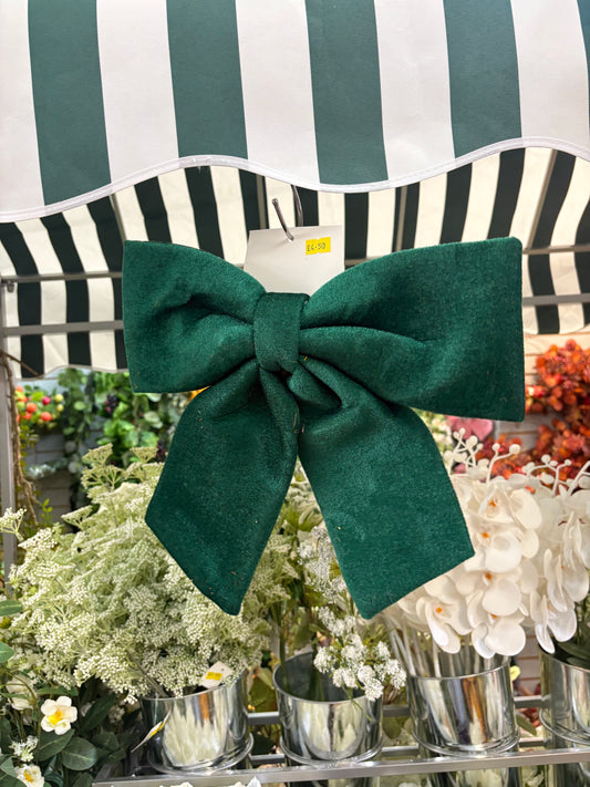 Medium green velvet Christmas bow