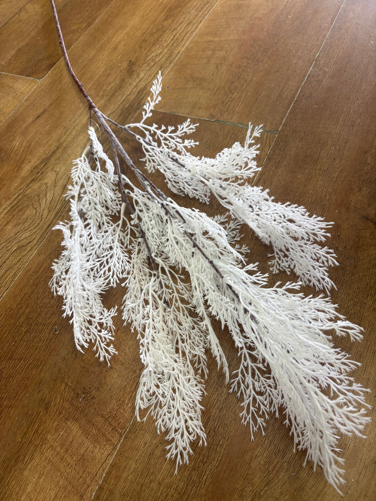 92cm tall white whimsical conifer spray
