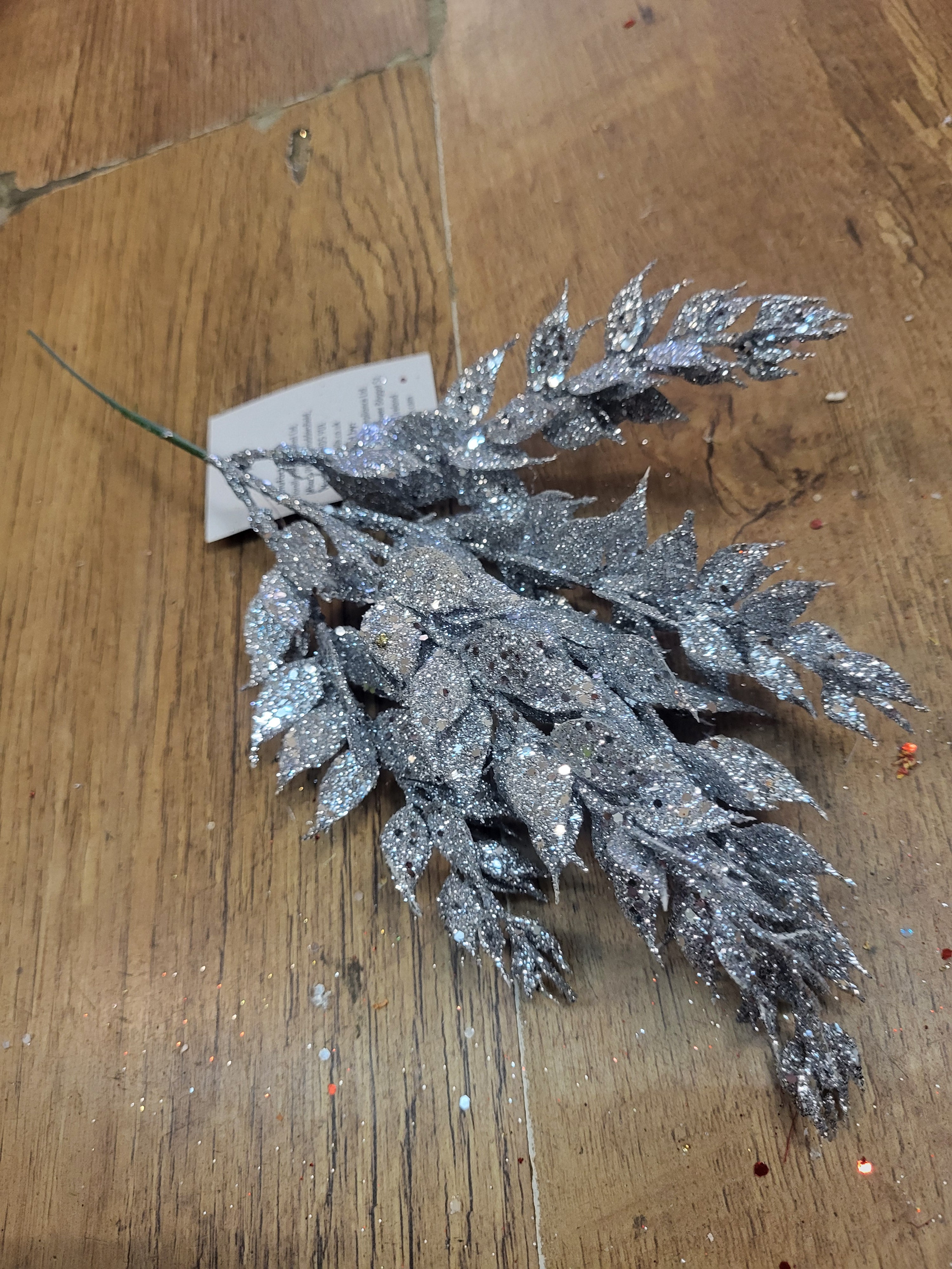 Glittered fern pick - 4 colours available image 1