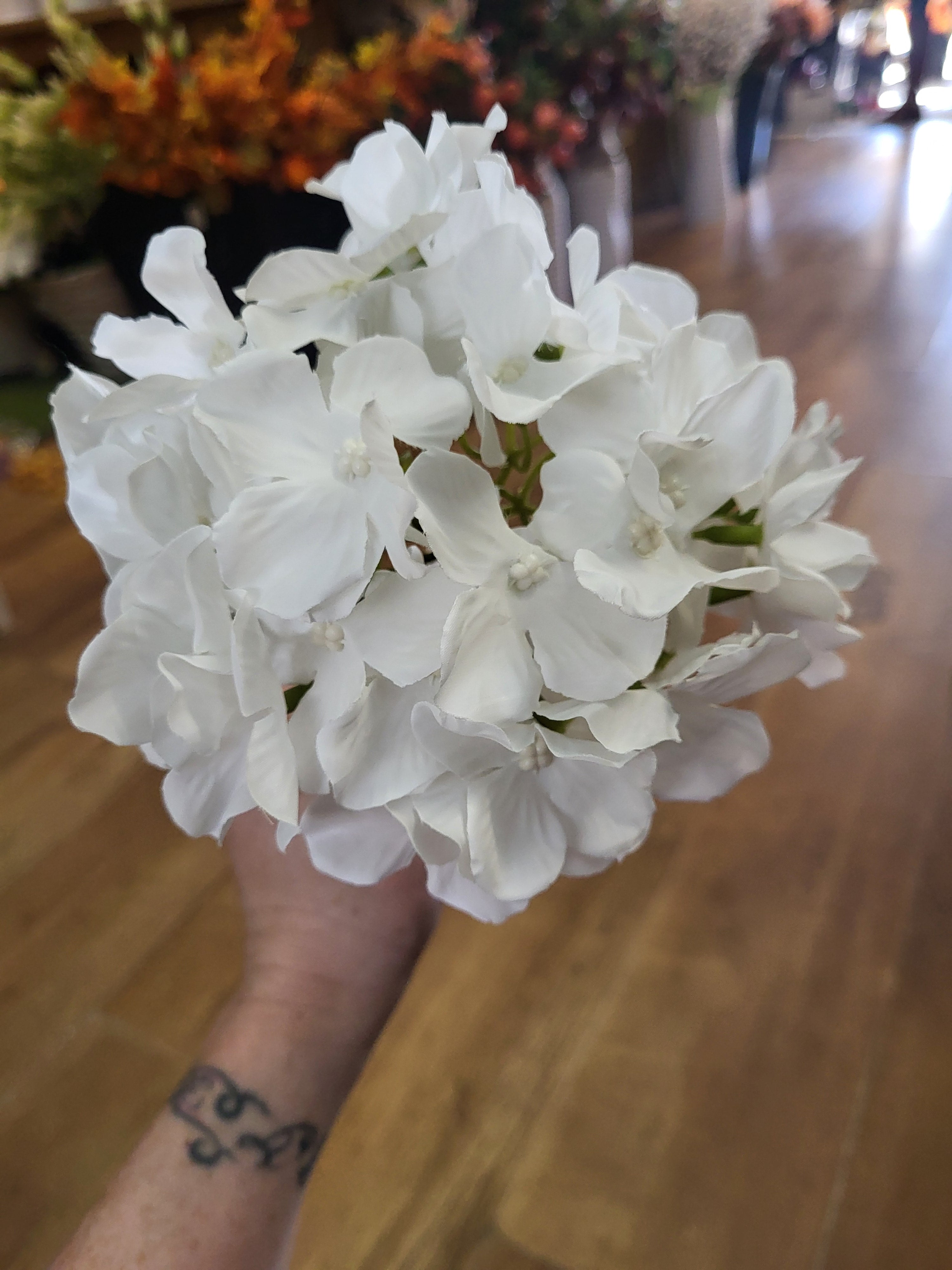 Long stem White hydrangea  image 3