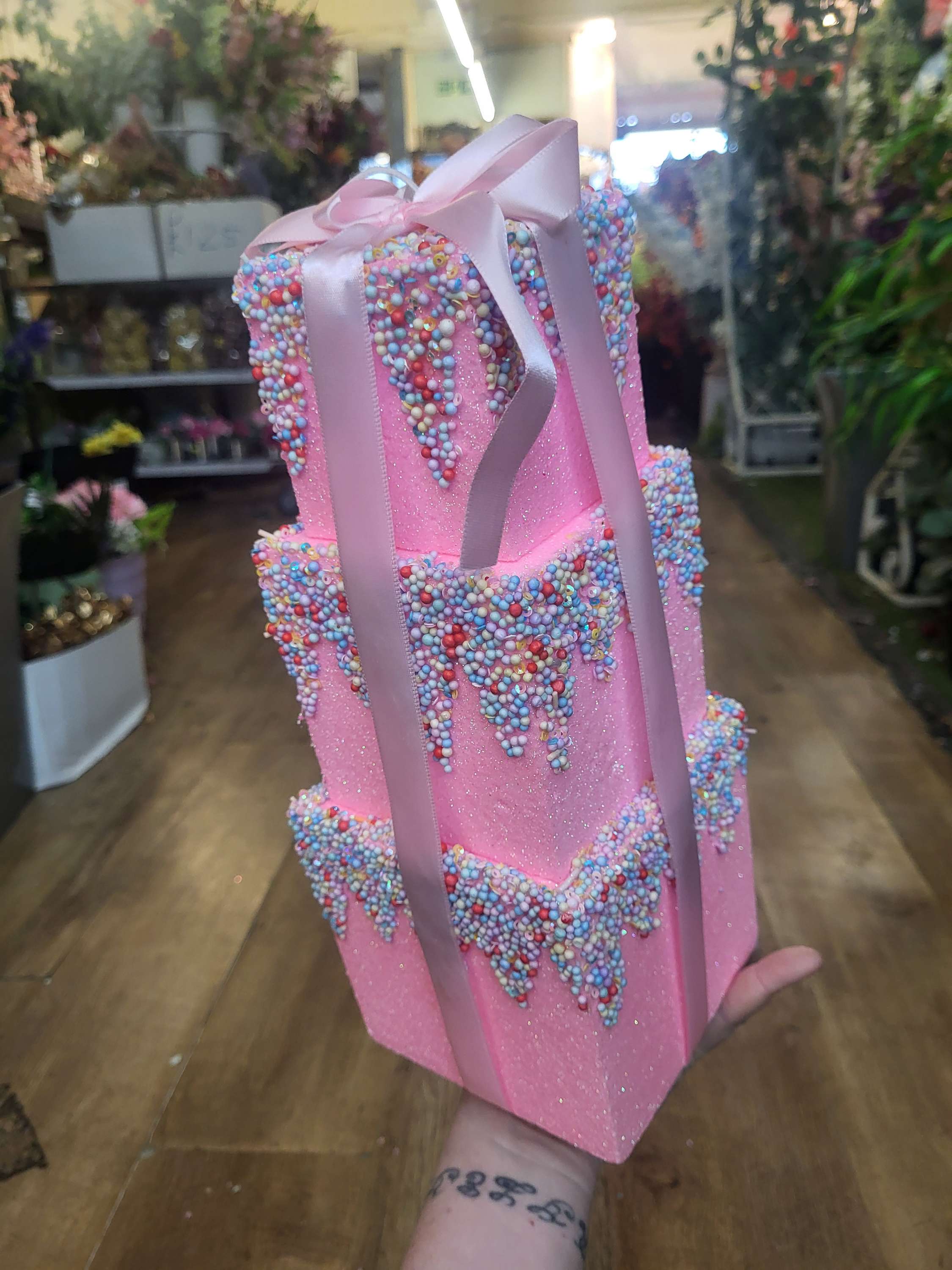 12x30cm tall hanging Sprinkled gift stack bauble image 3