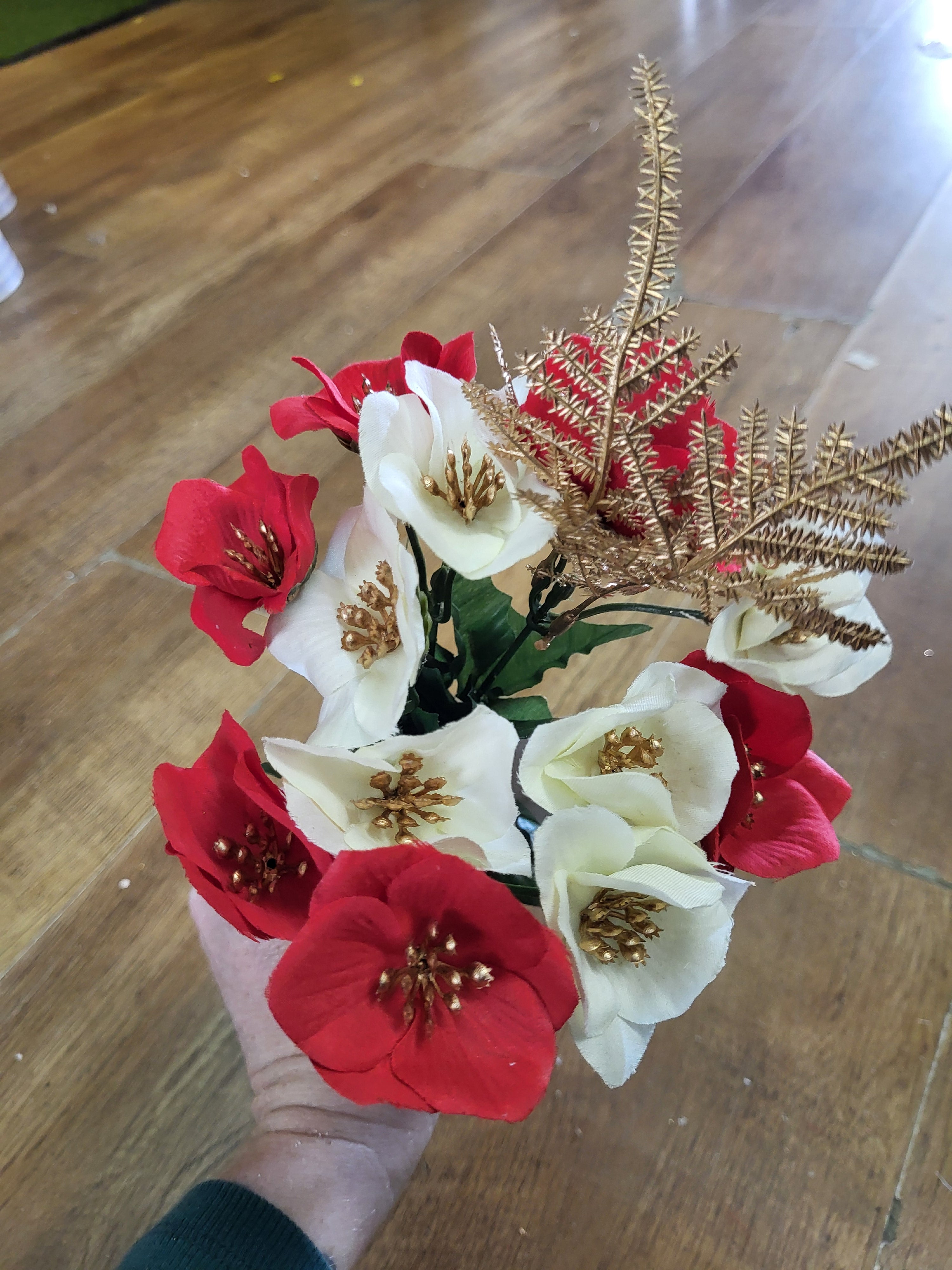 Christmas flowers with metallic fern - 4 colours available image 8