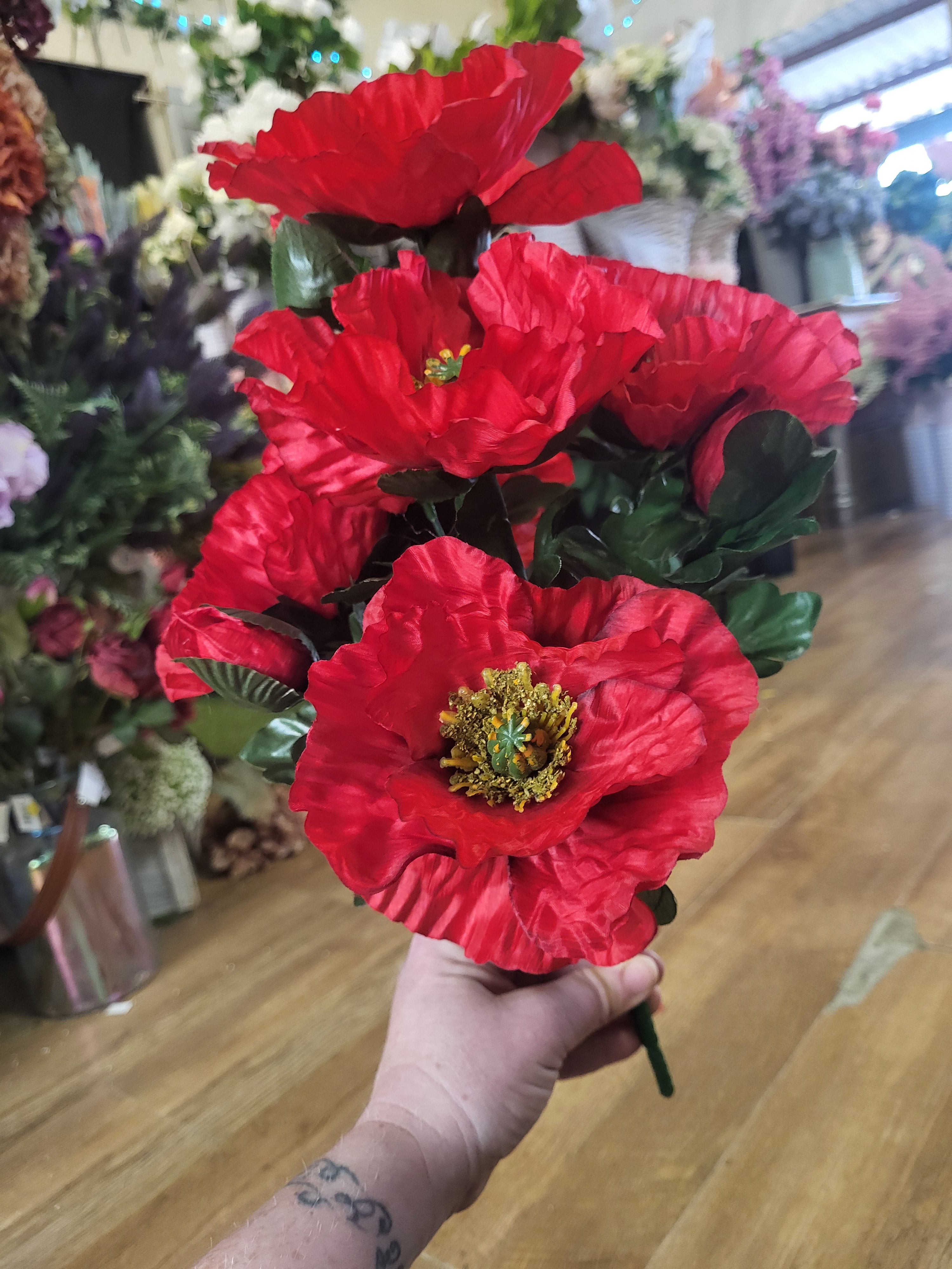 Large Wild Poppy bouquet  - 3 colours available image 4
