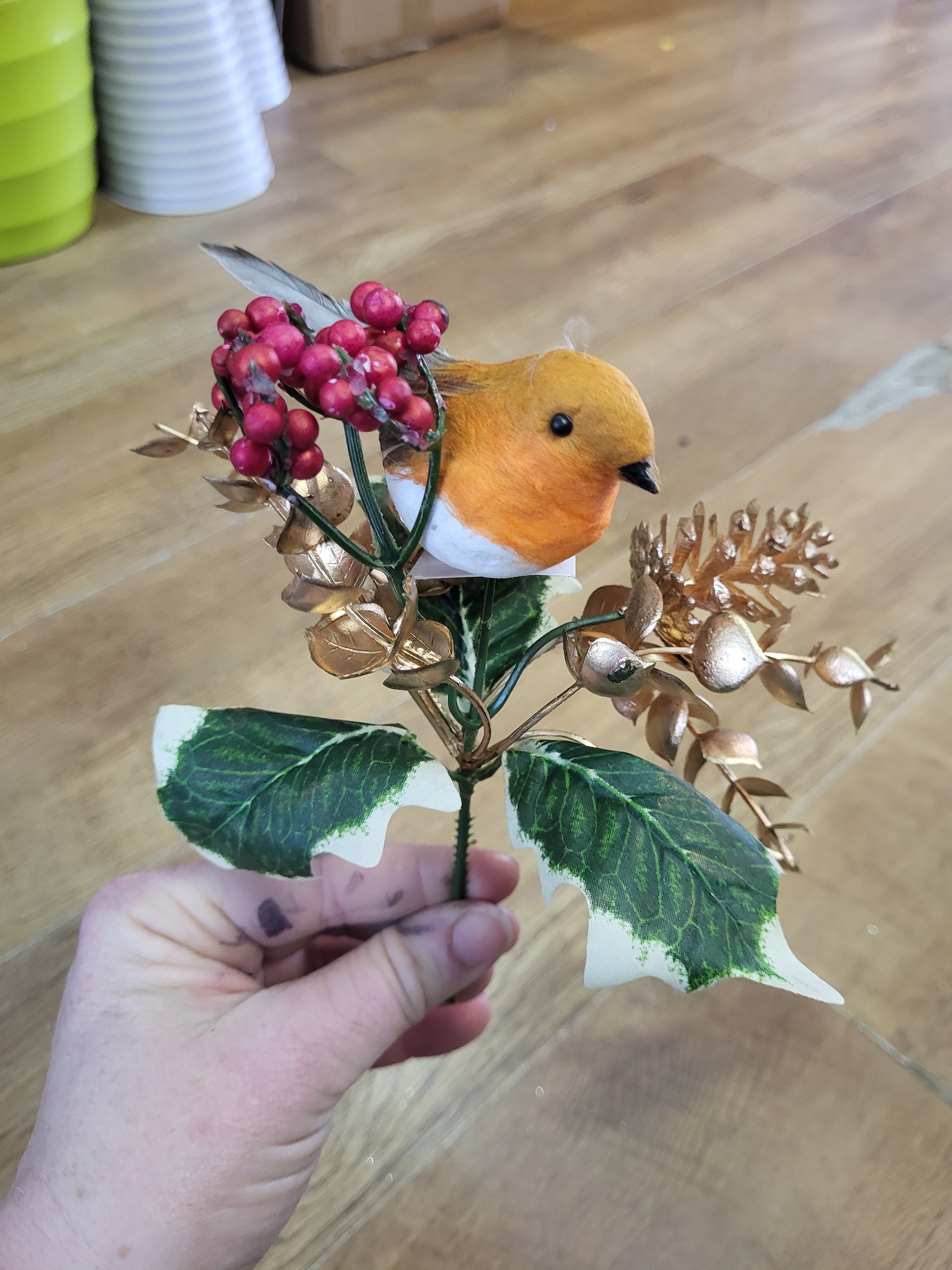 Robin and gold eucalyptus pick image 0