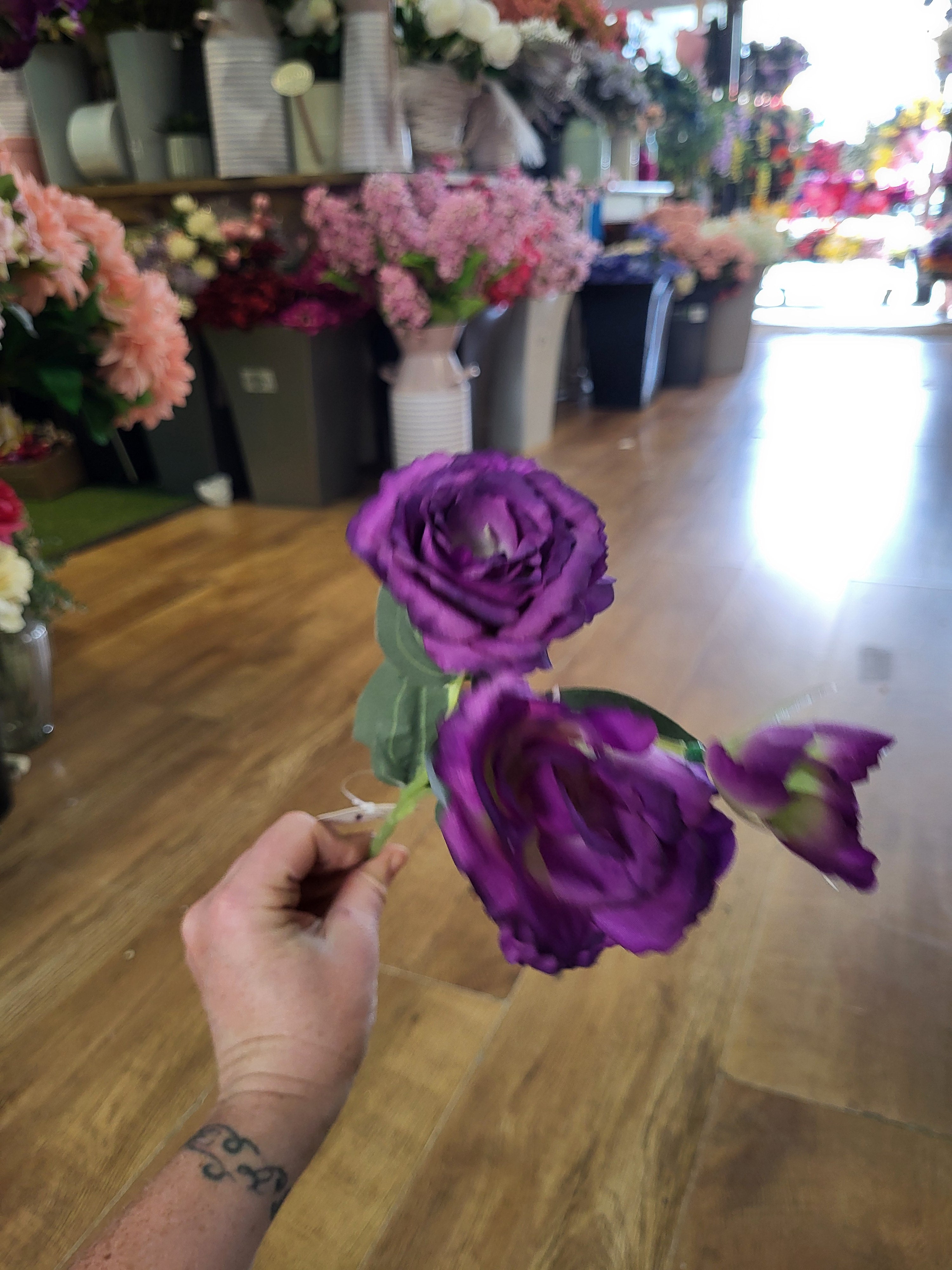 Long stem purple lisianthus  image 4