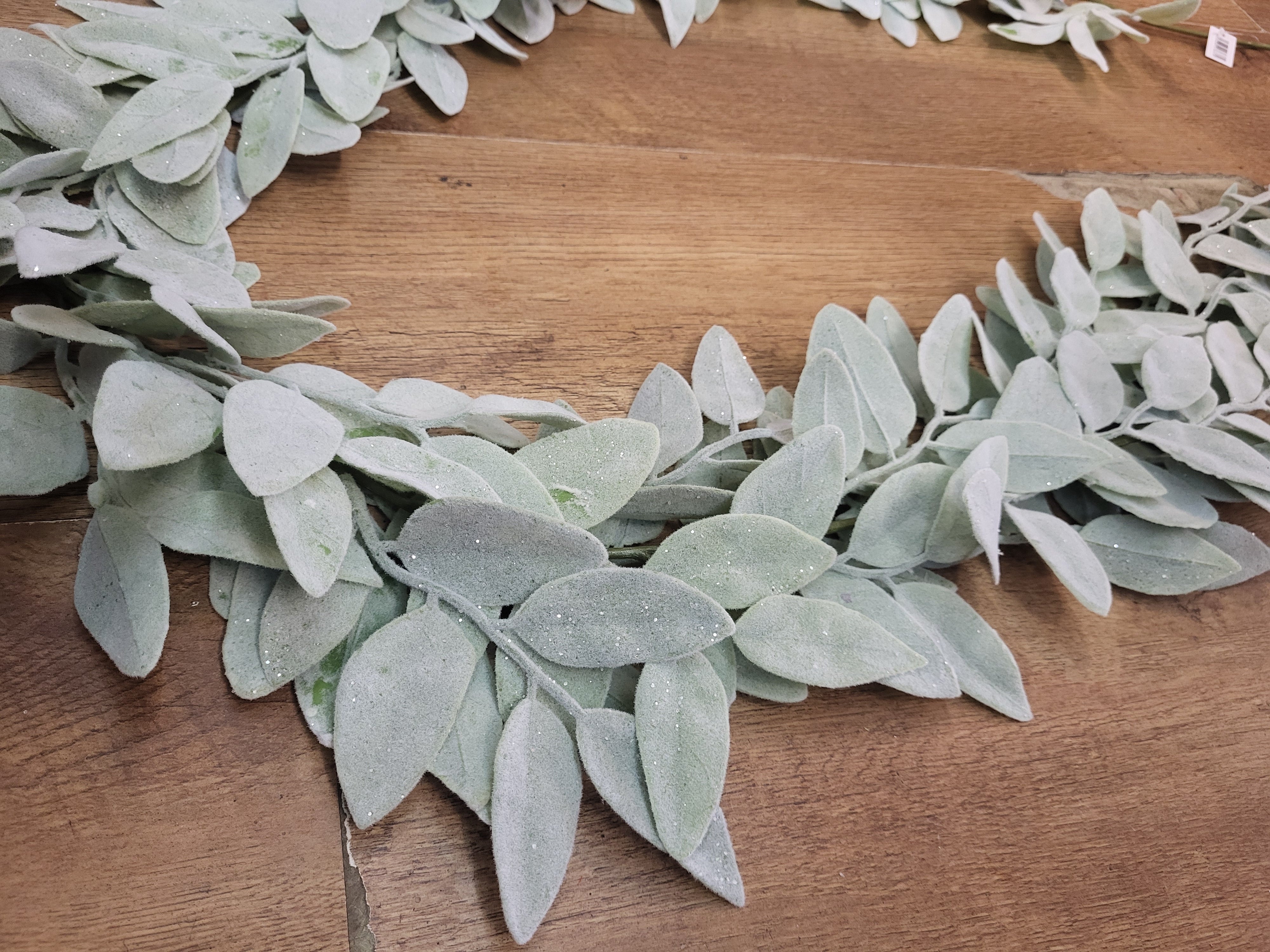 Frosted winter sage leaf garland  image 1