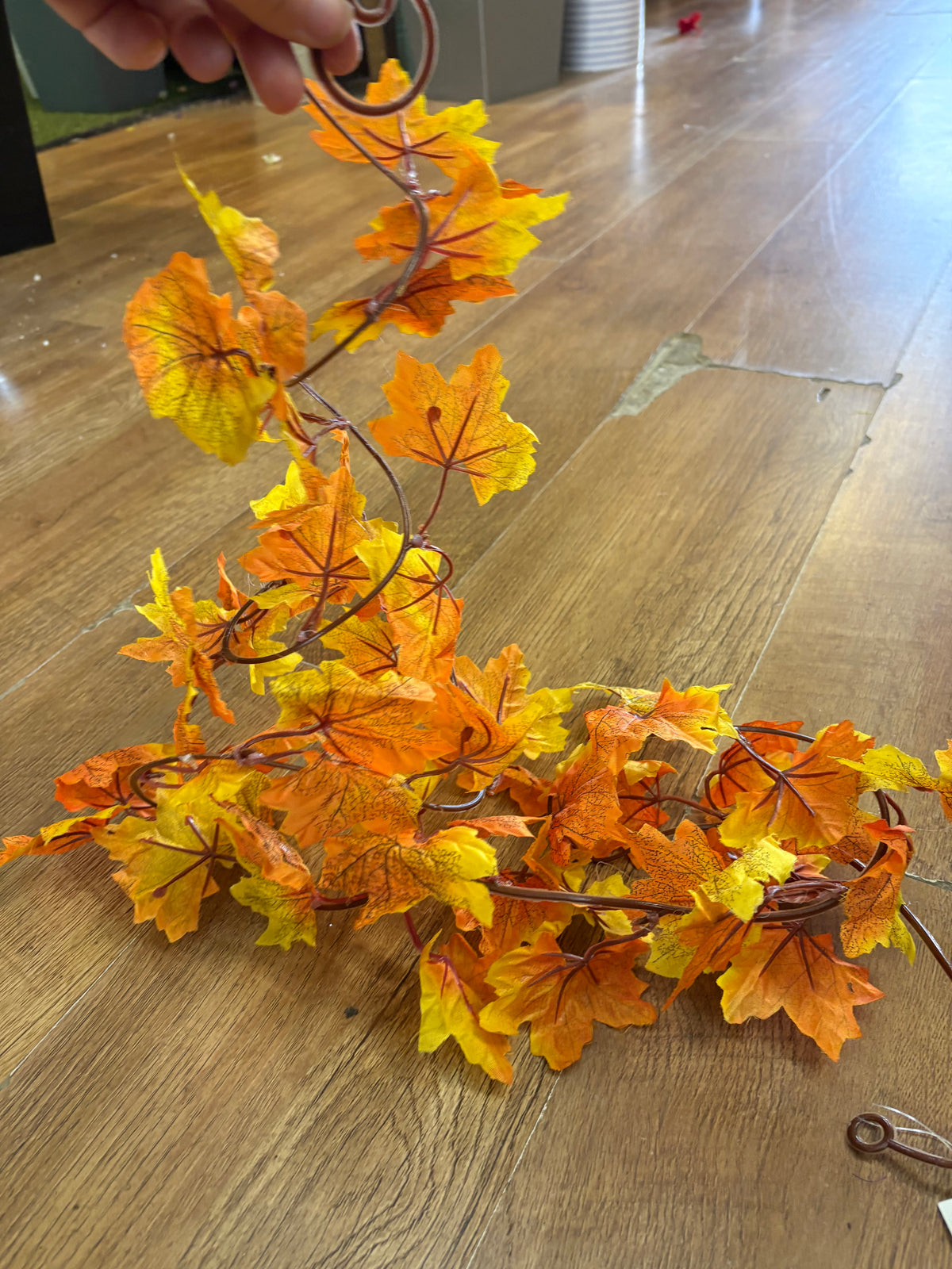 190cm yellow and orange maple garland