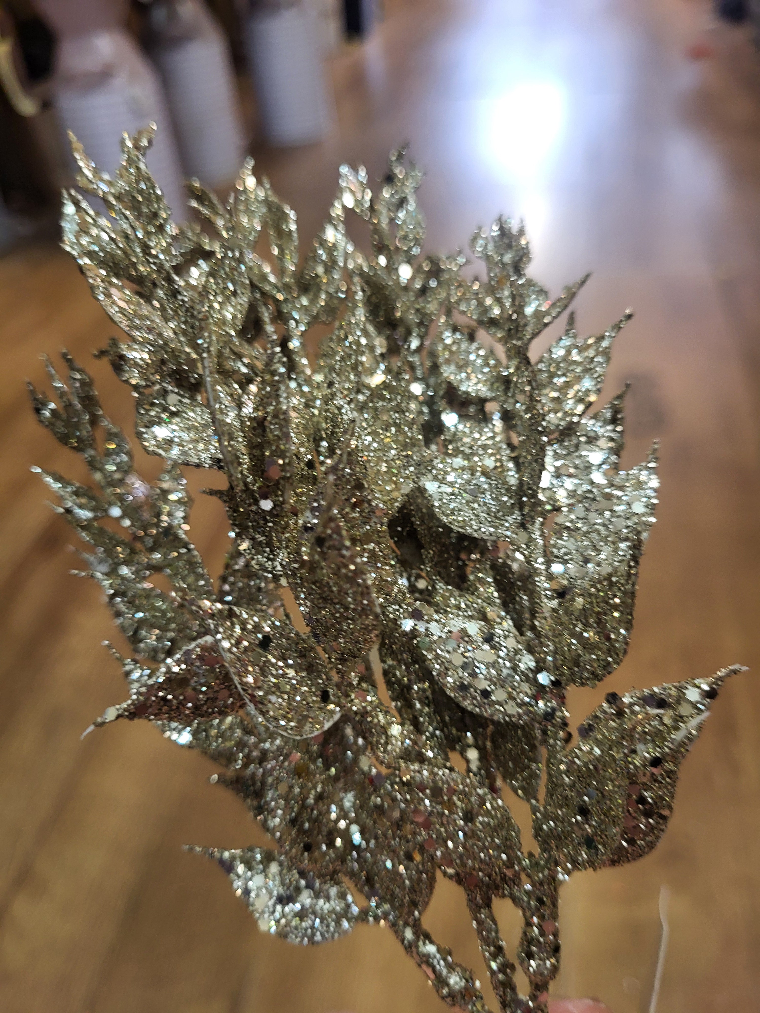 Glittered fern pick - 4 colours available image 8