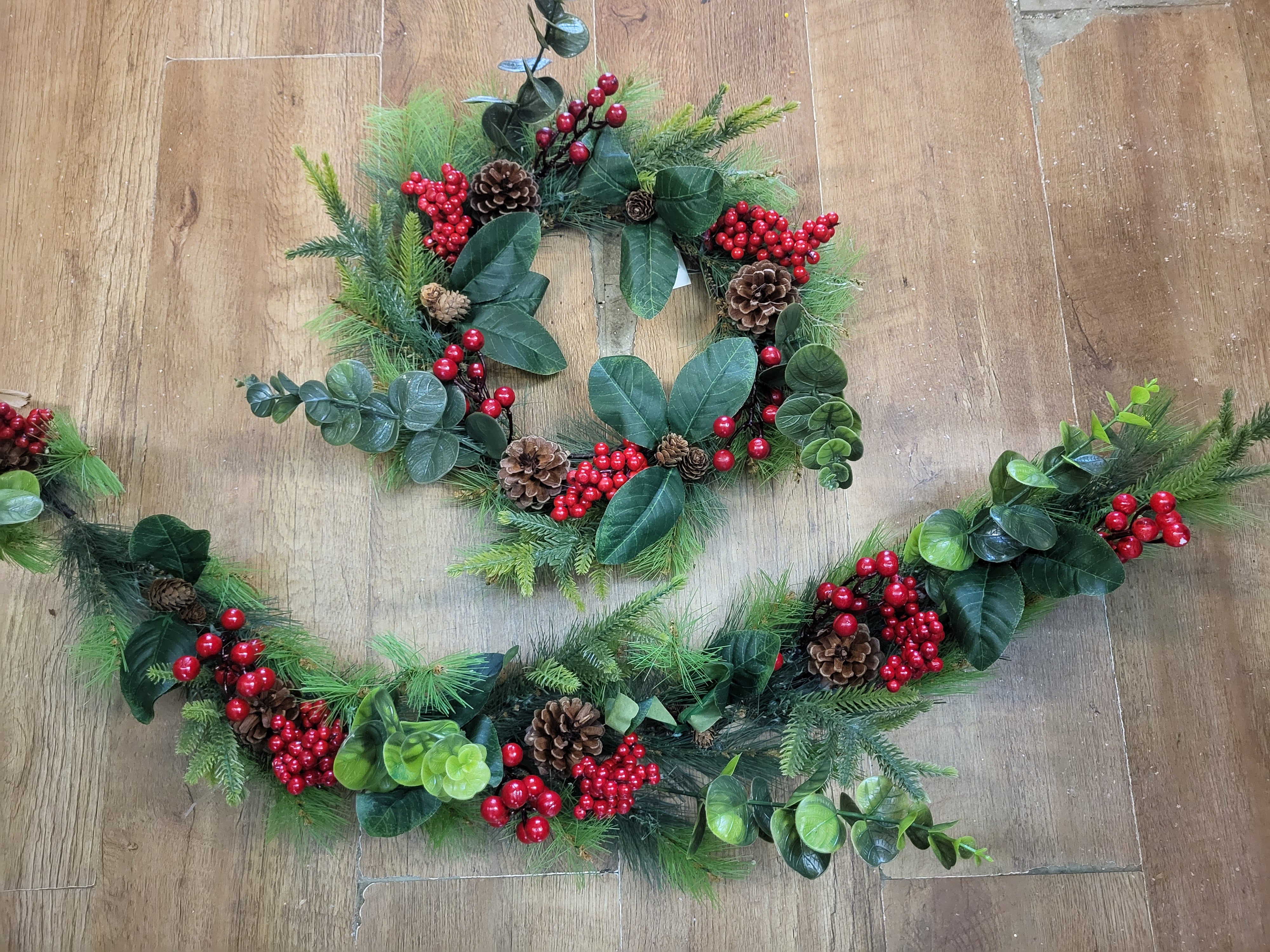 Bundle of our woodland eucalyptus and berries garland and wreath  image 0