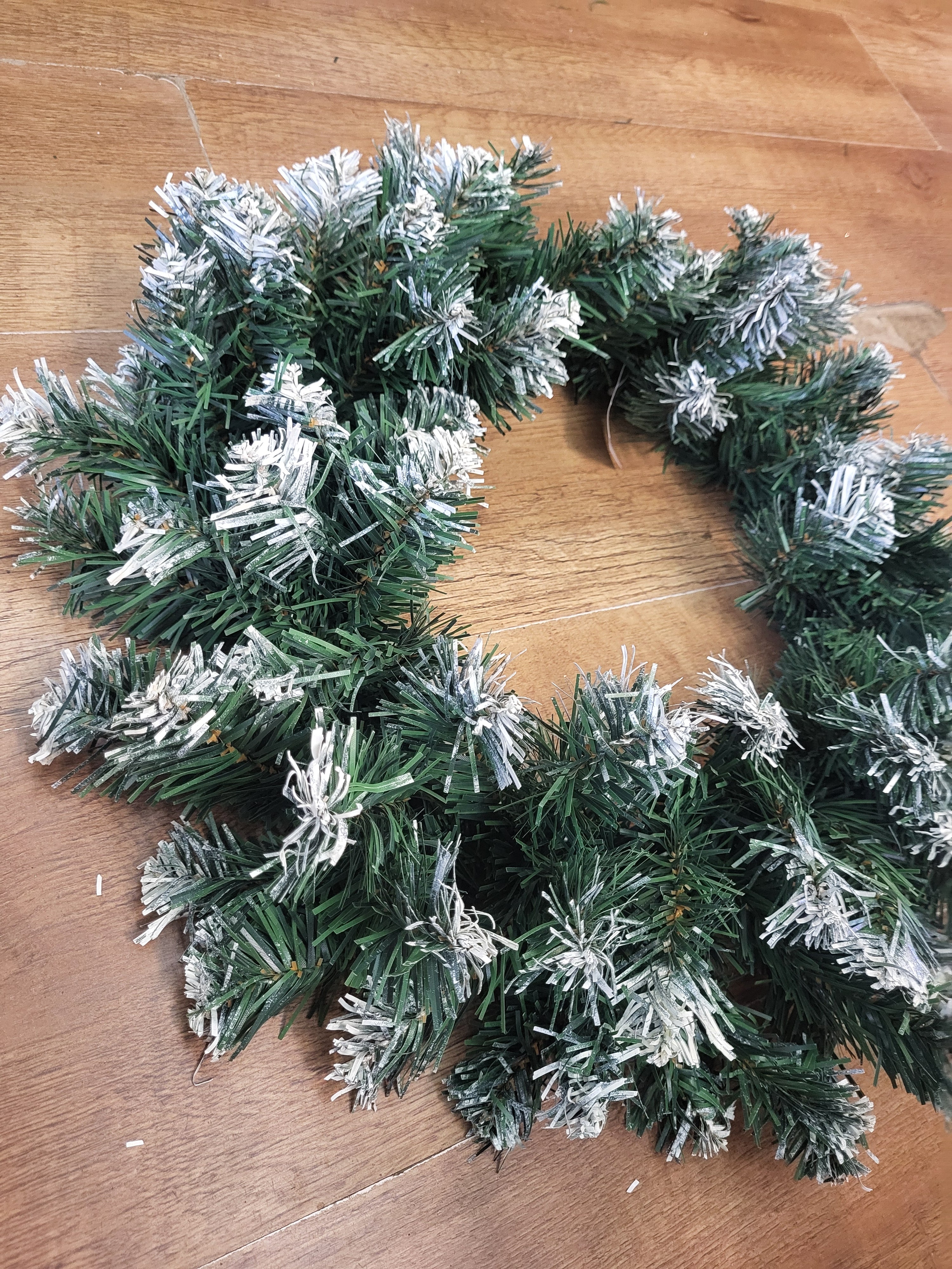 20" Snowy pine wreath image 1