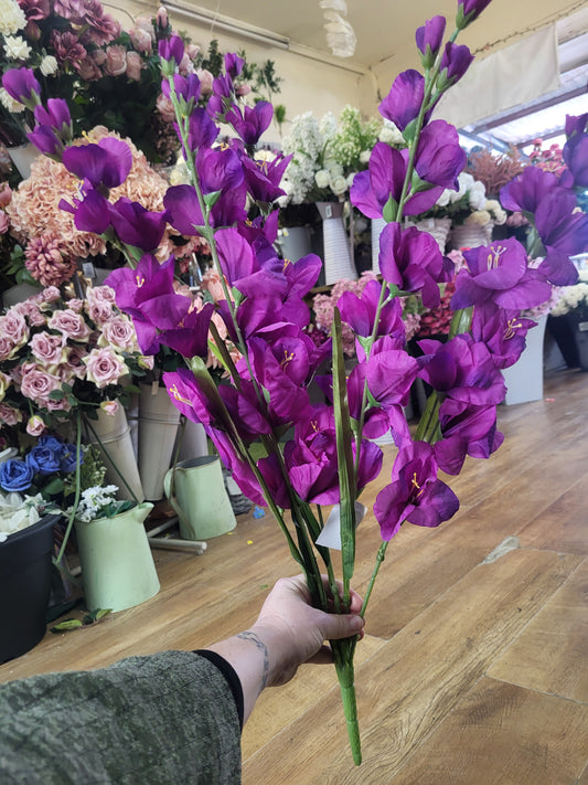 Large 5 stemmed bunch of purple gladioli image 0