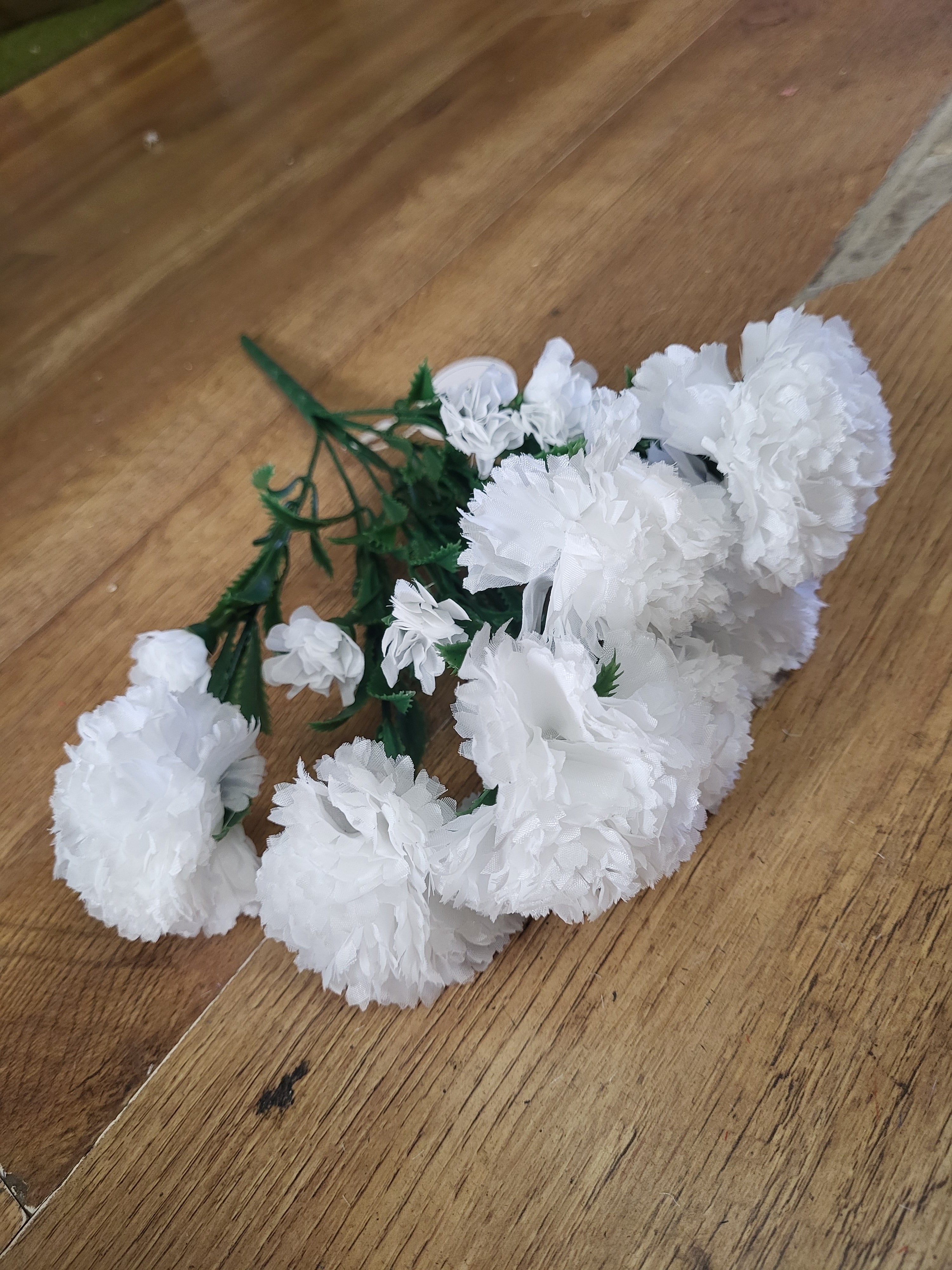 Big bunch of white carnations  image 2