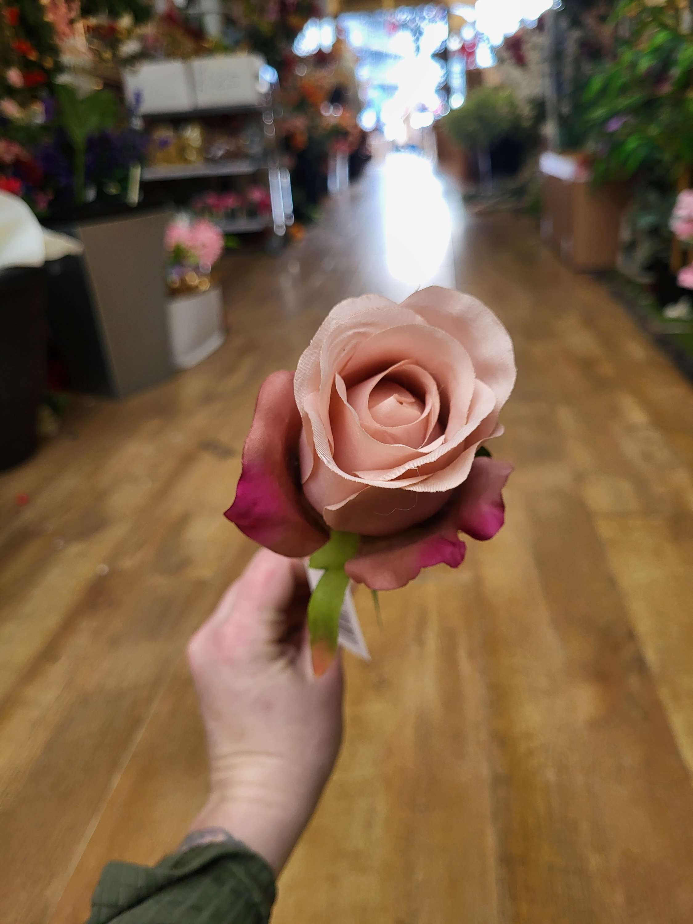 53cm mixed pink single rose image 7