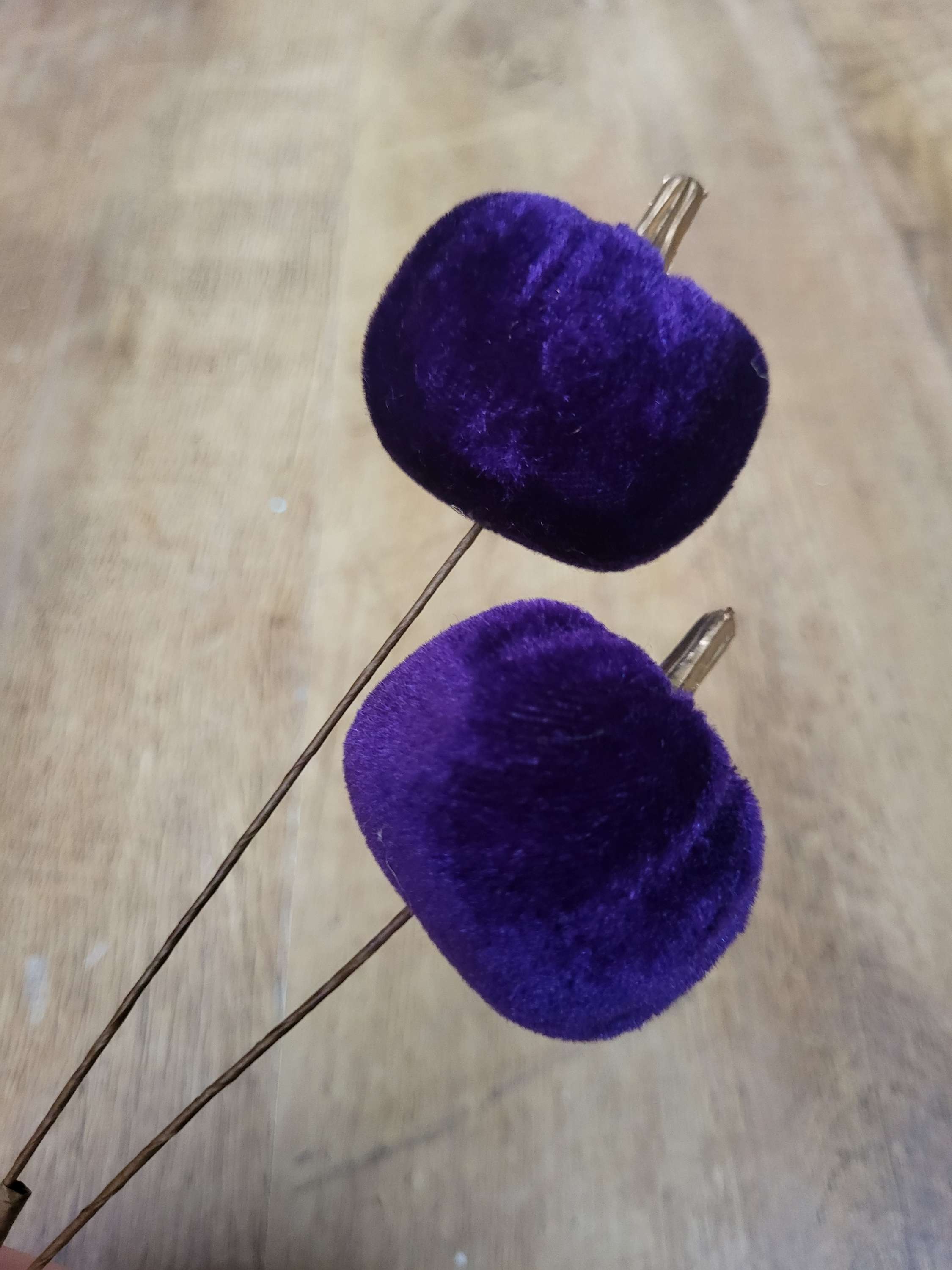 Medium length purple velvet pumpkin stem  image 2