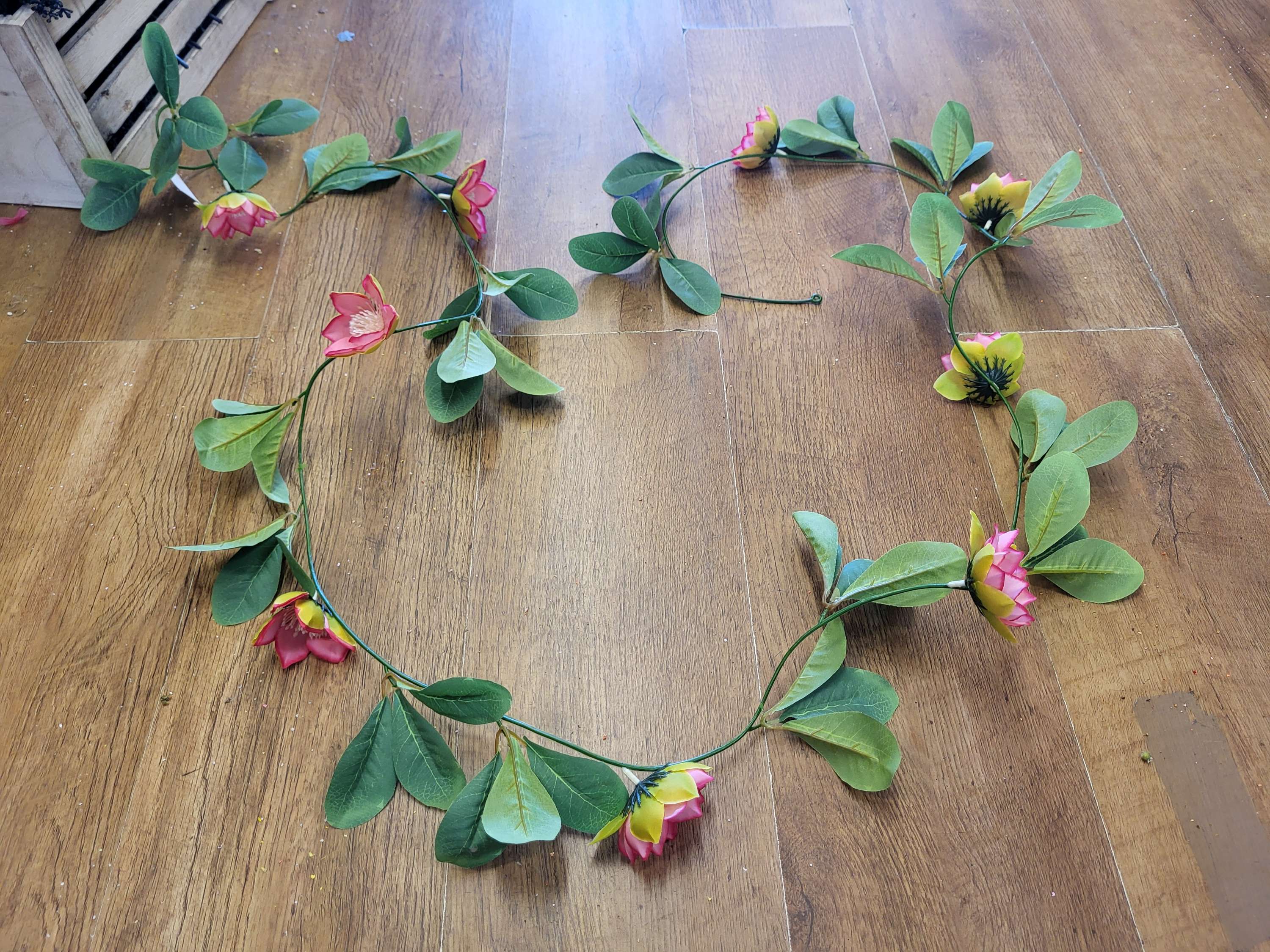 270cm pink water lily garland image 0