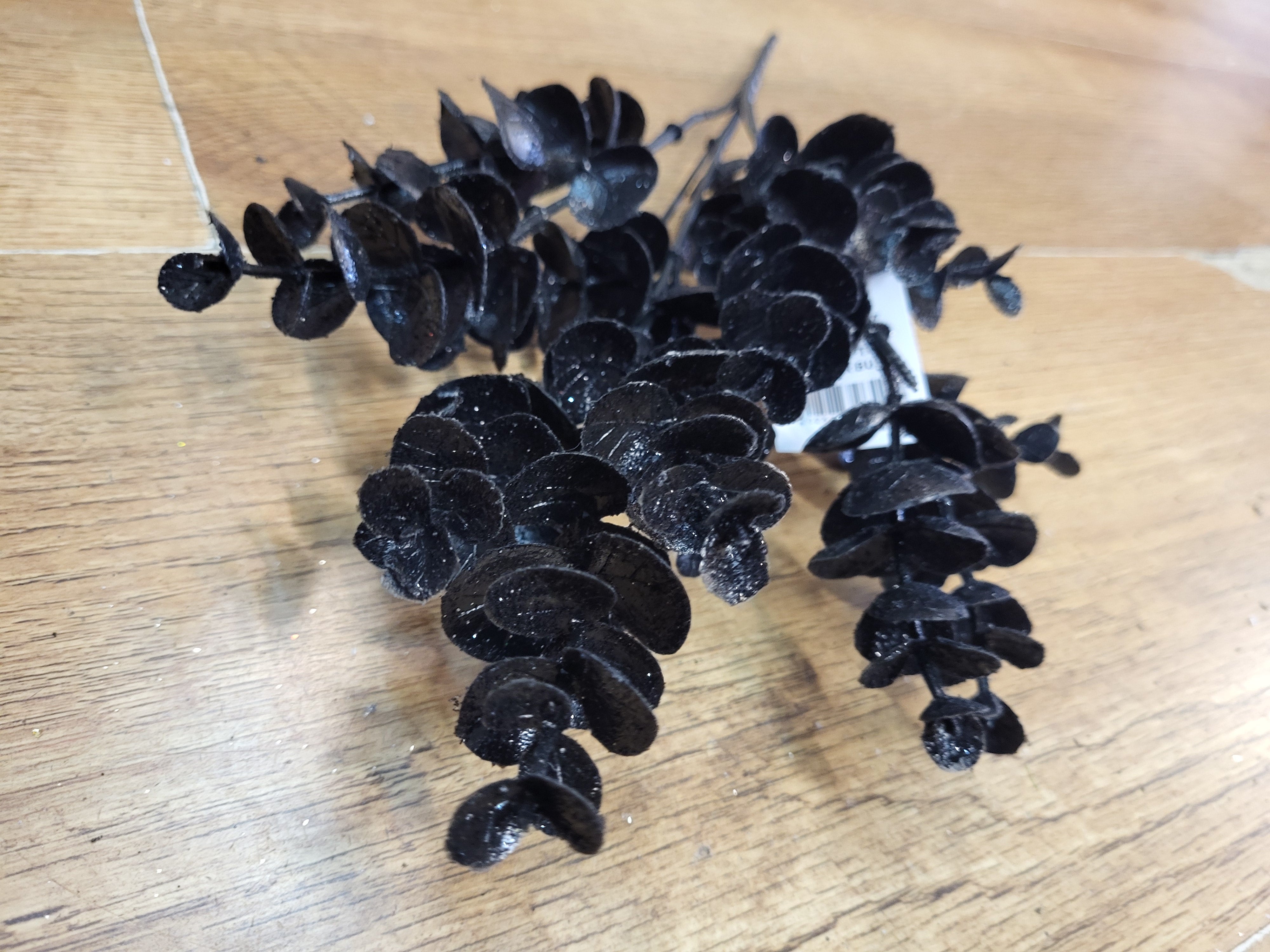 Glittered eucalyptus bunch  - 2 colours available image 4