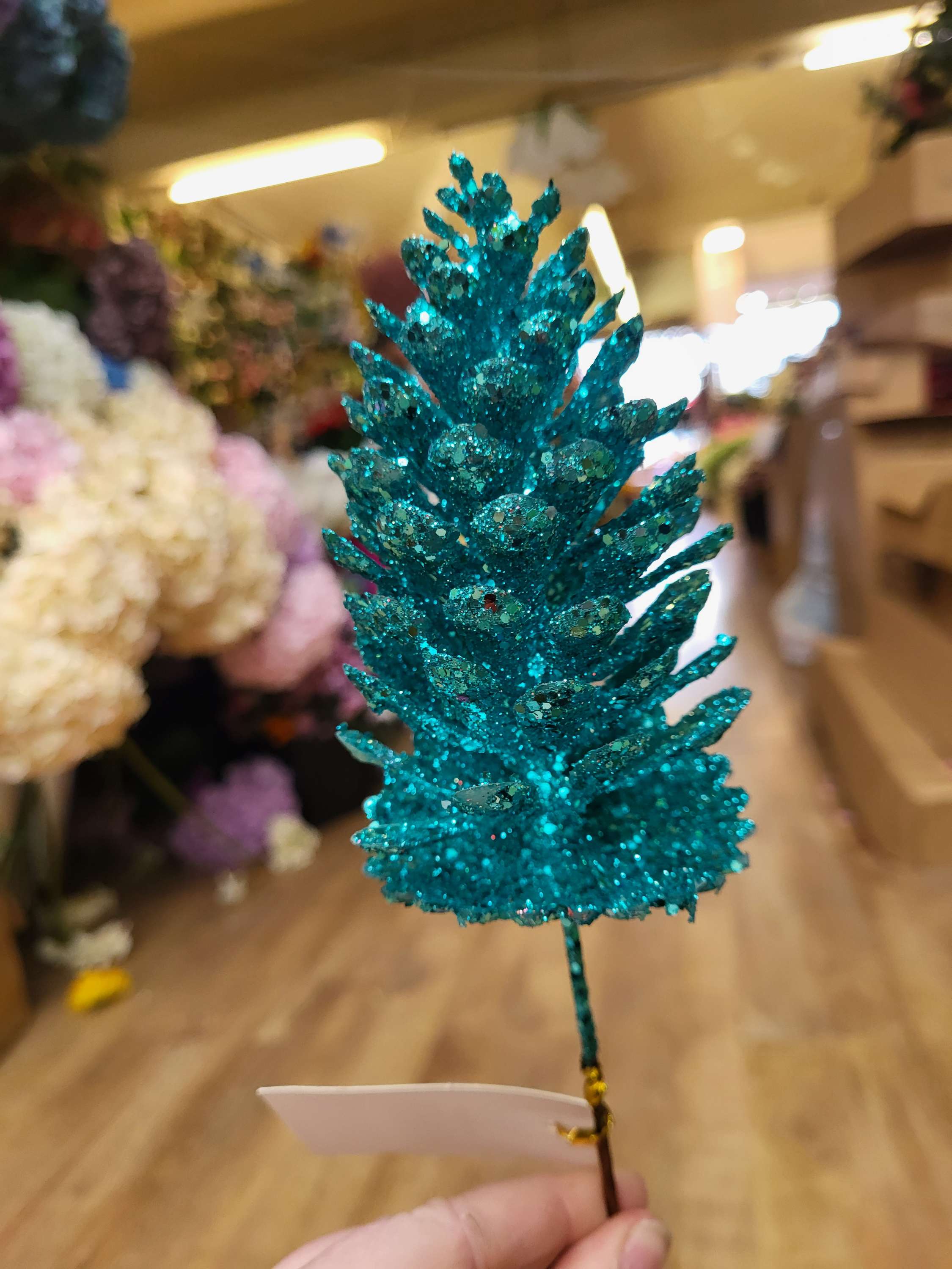 Long stem glittered pine cones - 7 colours available image 6