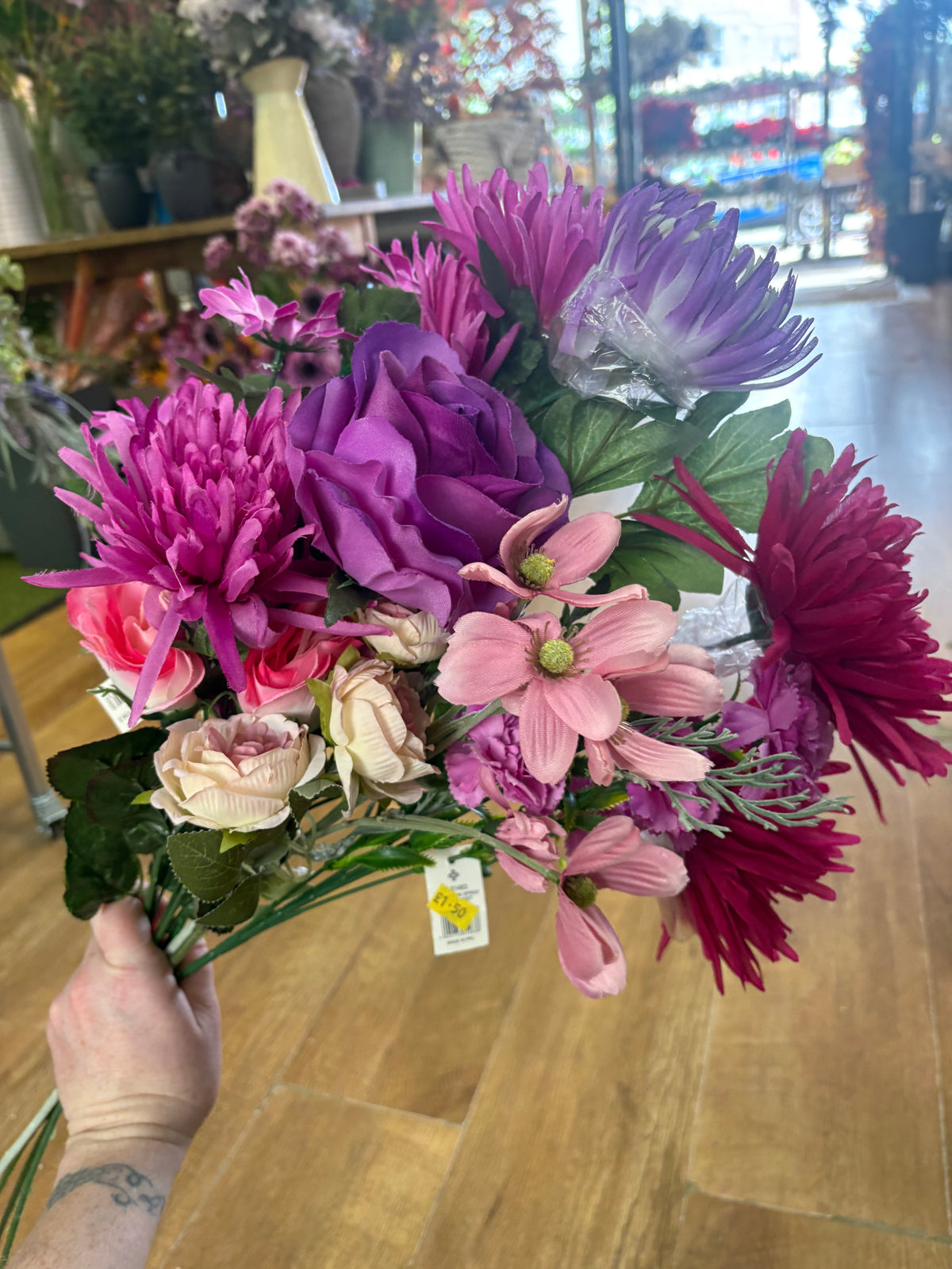 Long stem pink and purple clearance bundle