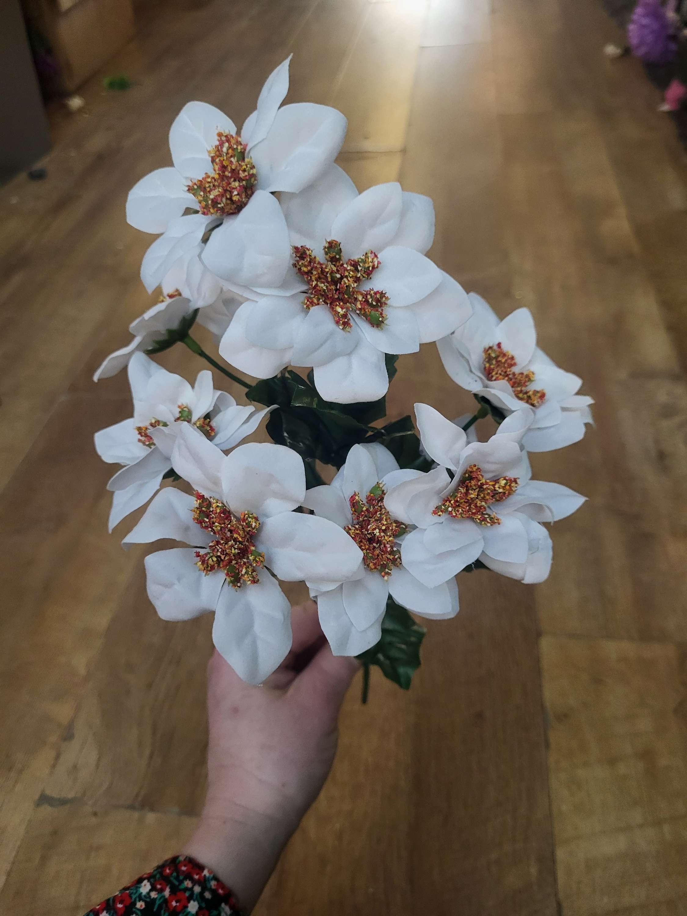 Mini poinsettia bunch - 2 colours available image 4