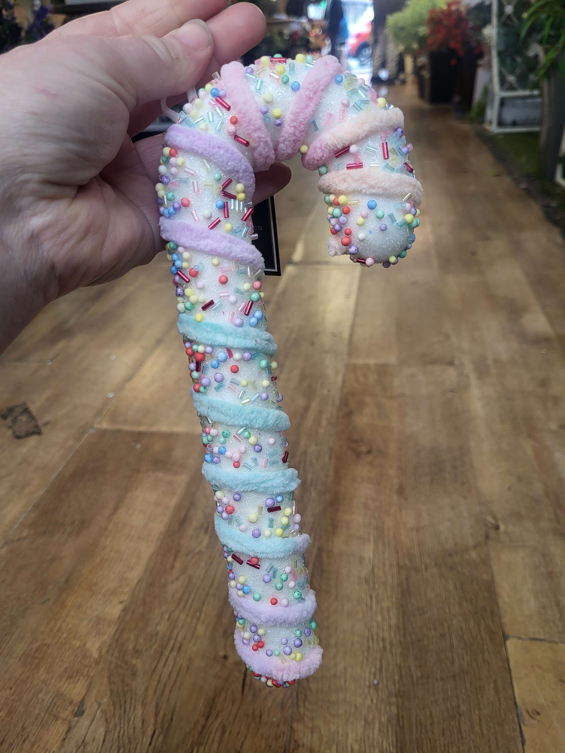 26cm pastel rainbow candy cane image 1