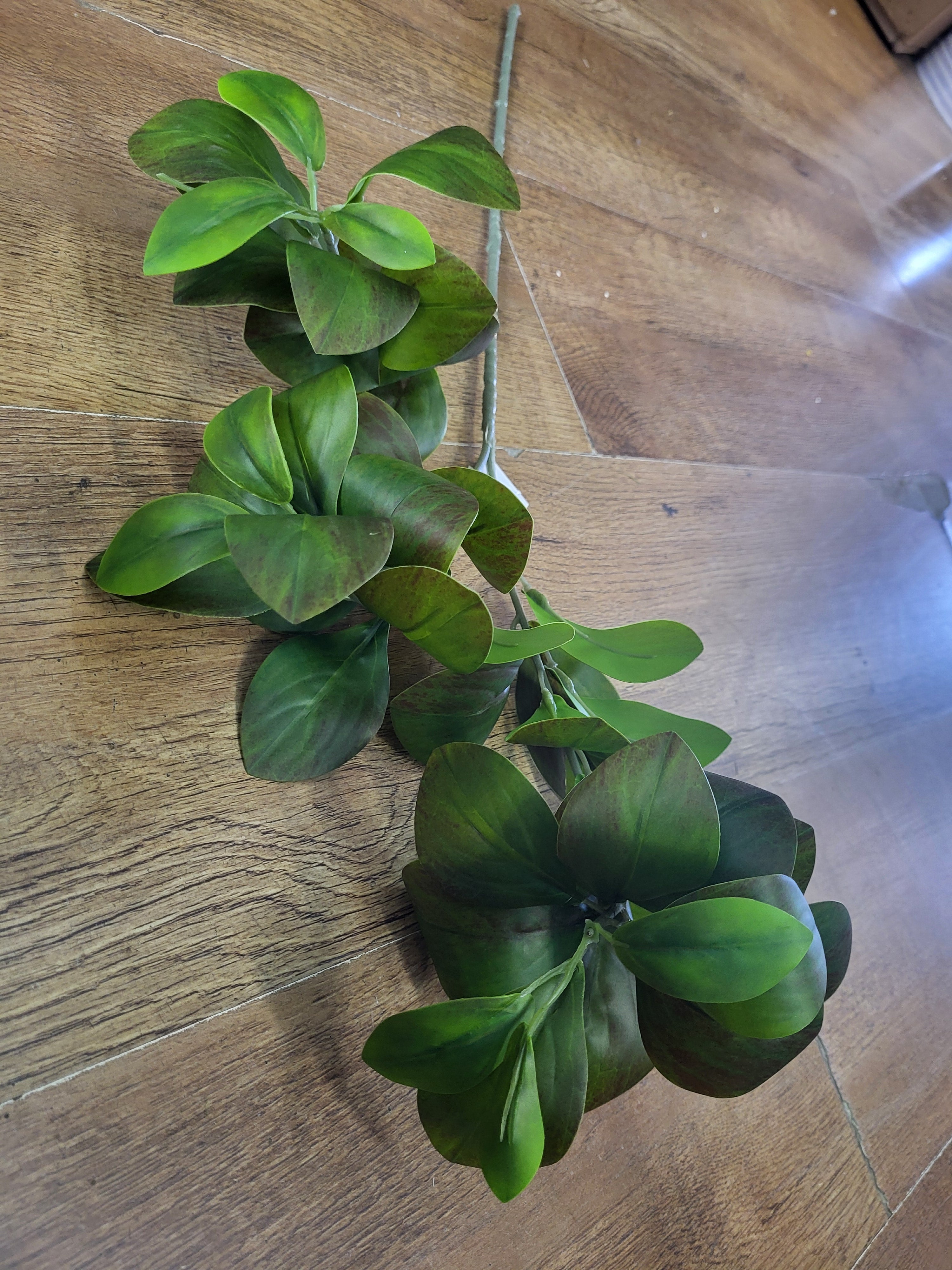 70cm tall uv resistant green/brown tint orange leaf spray image 1