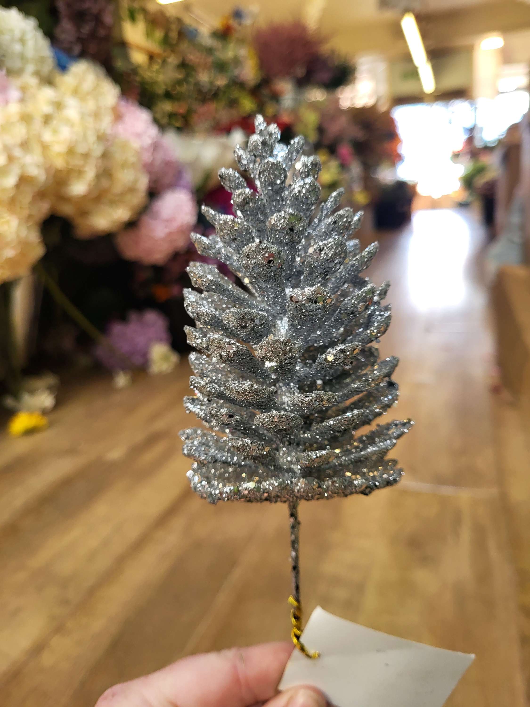 Long stem glittered pine cones - 7 colours available image 12