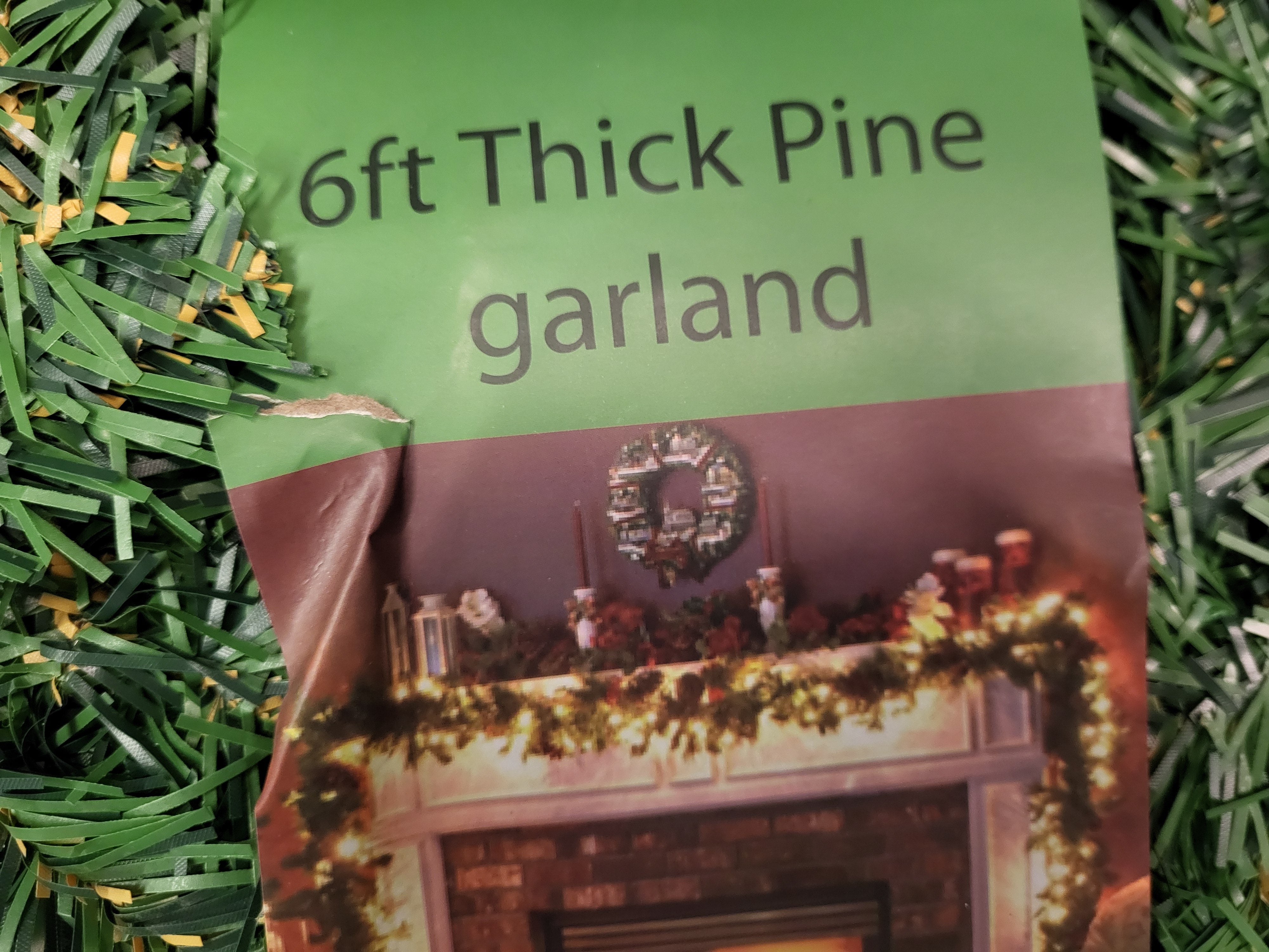 6ft thick pine garland image 1