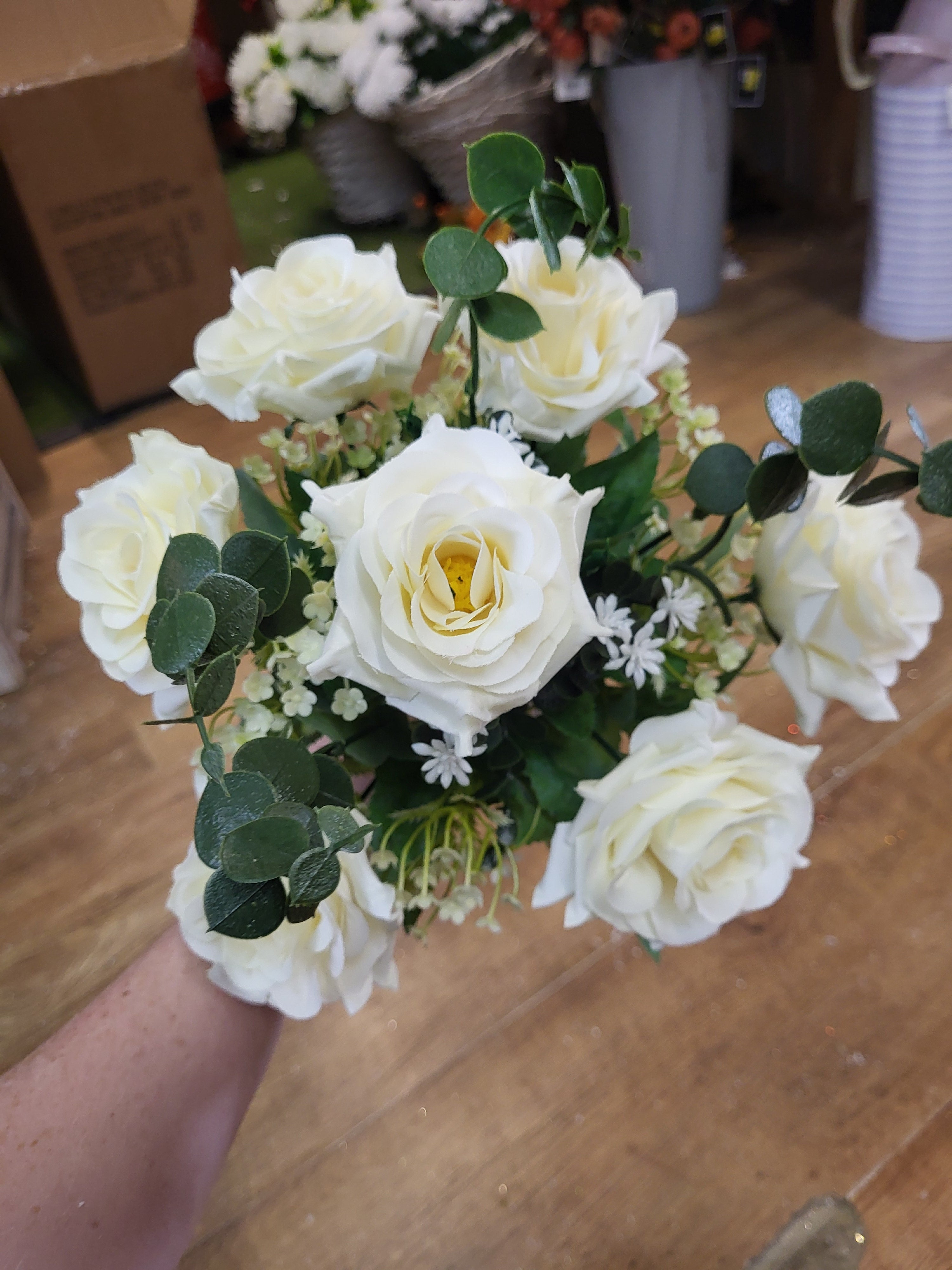 Rose and eucalyptus bouquet - 2 colours available image 1