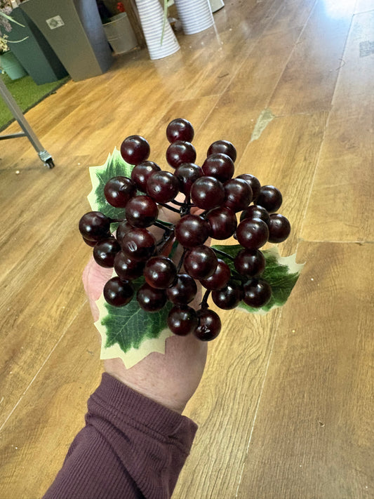 Dark burgundy berry pick