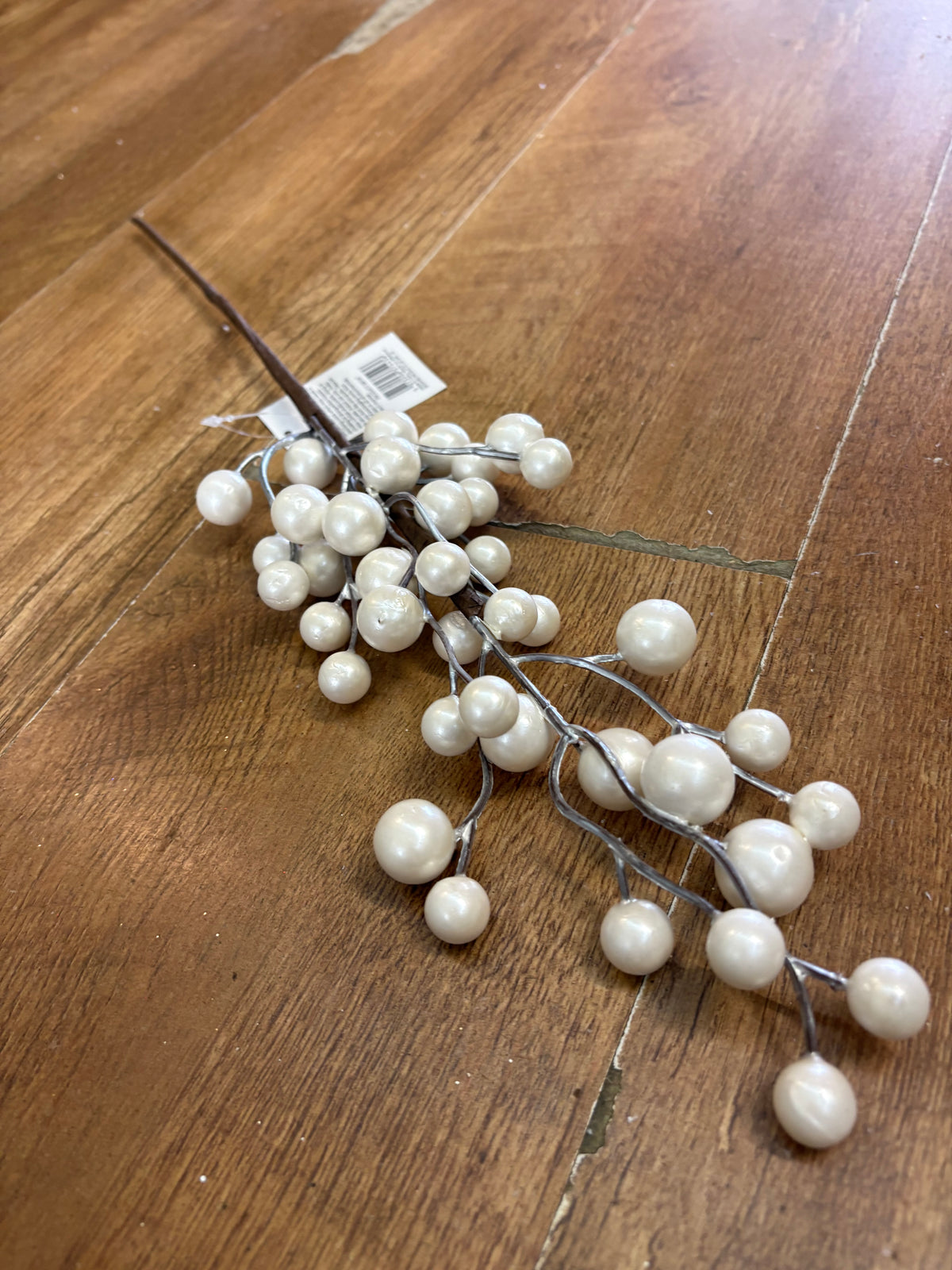 Pearly white berry stem