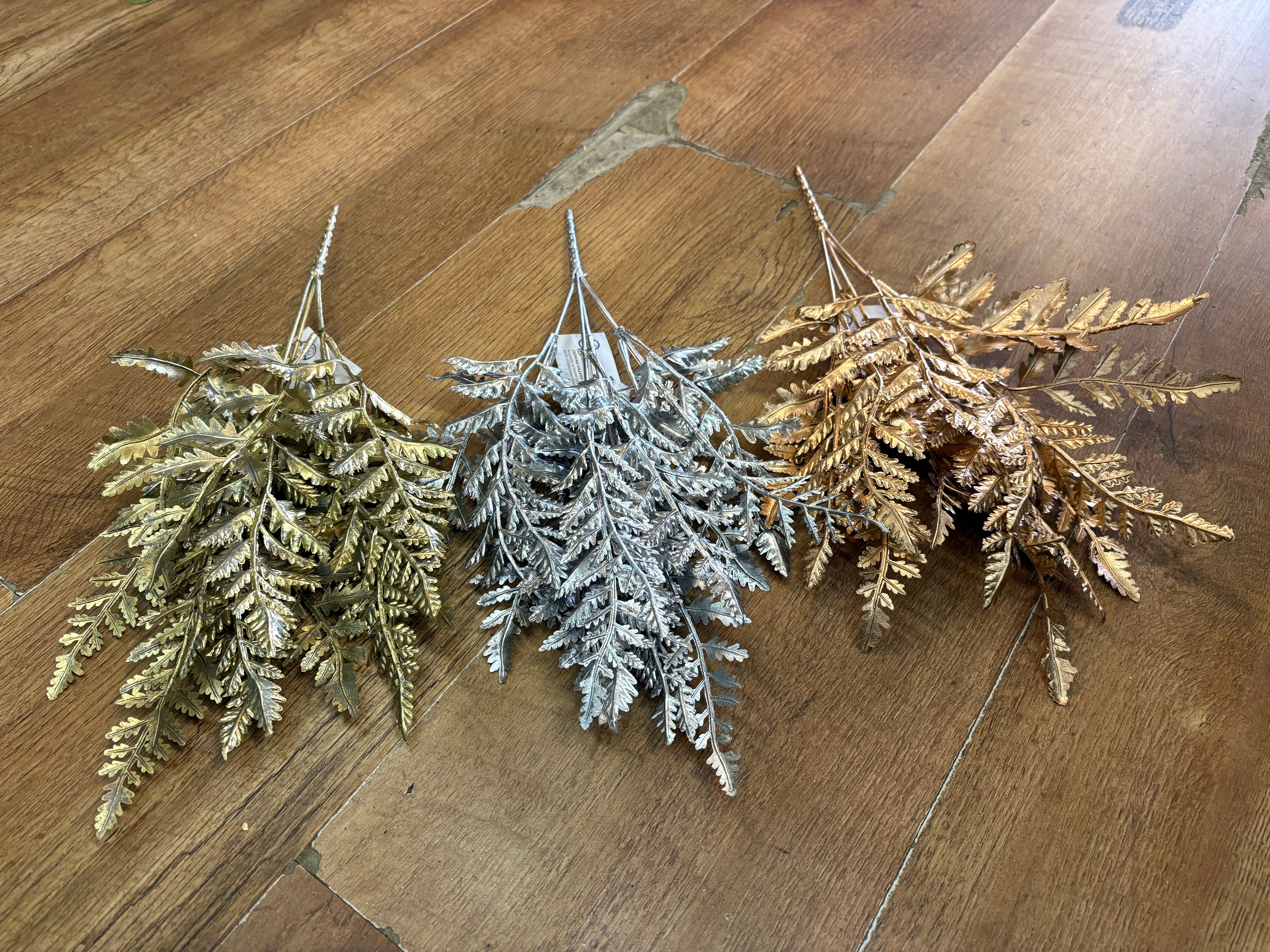 Metallic fern bunch - 3 colours available